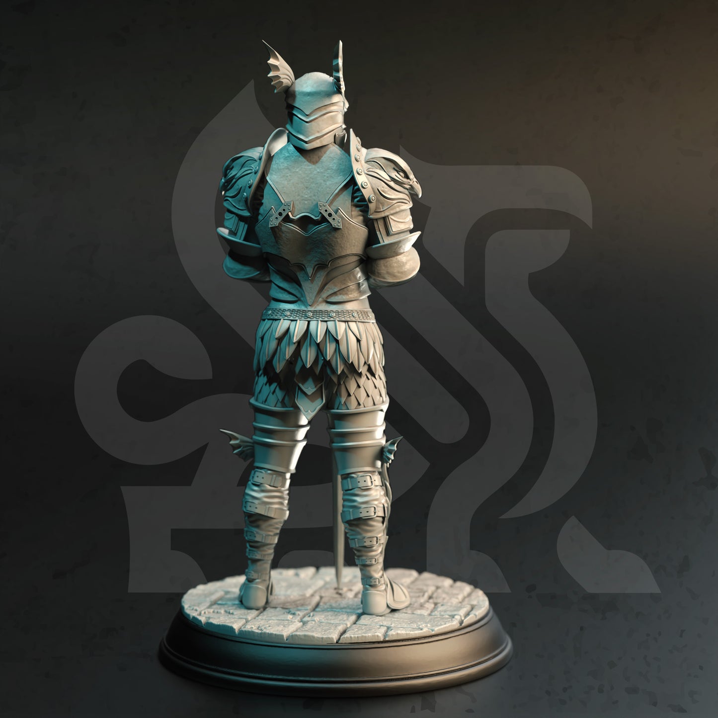 Elven Royal Guard Warrior Swordsman 32mm Scale - Golden Griffin Vanguard by DM Stash