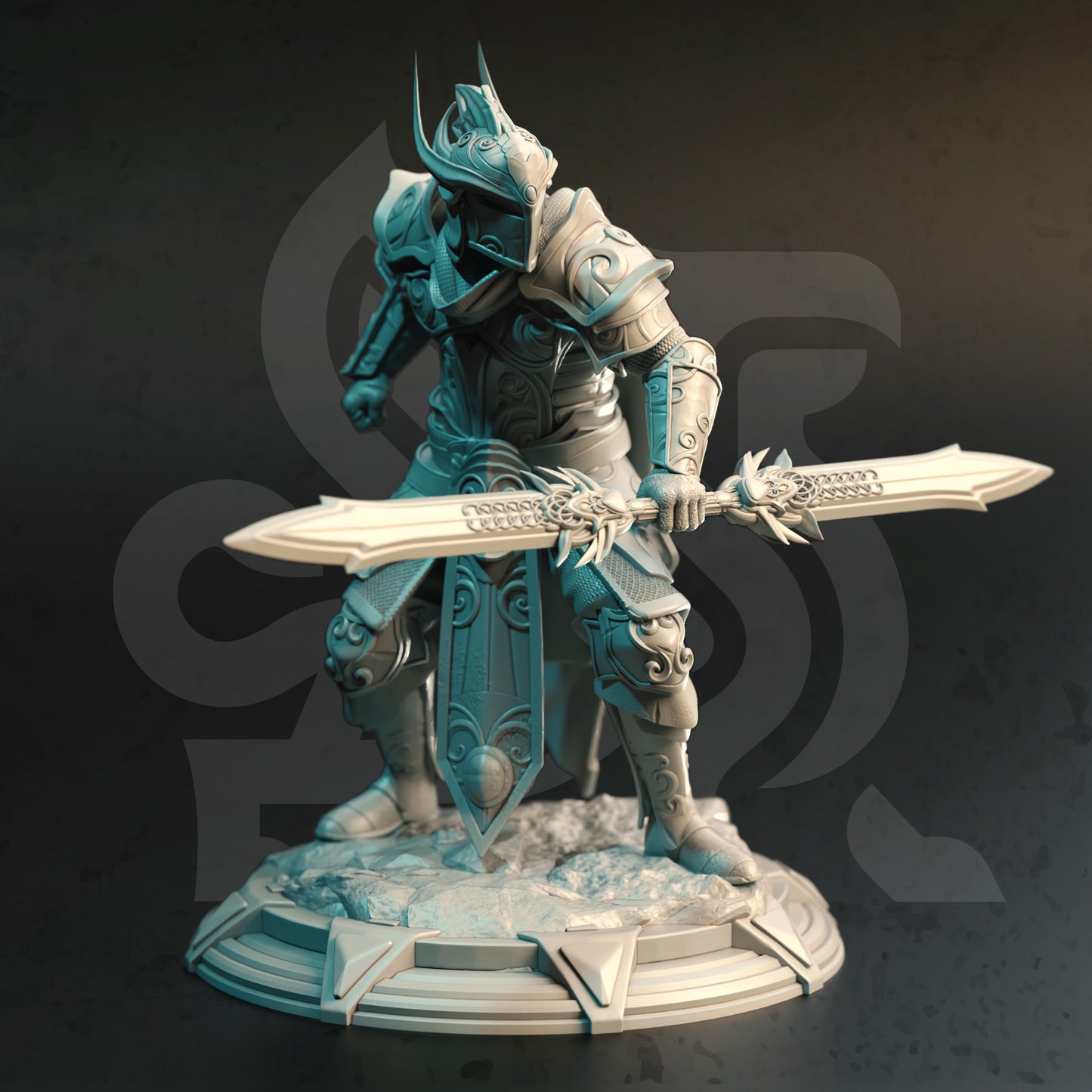 Elven Royal Guard Warriors Male Female Duet 32mm Scale - High Elf Soldiers by DM Stash