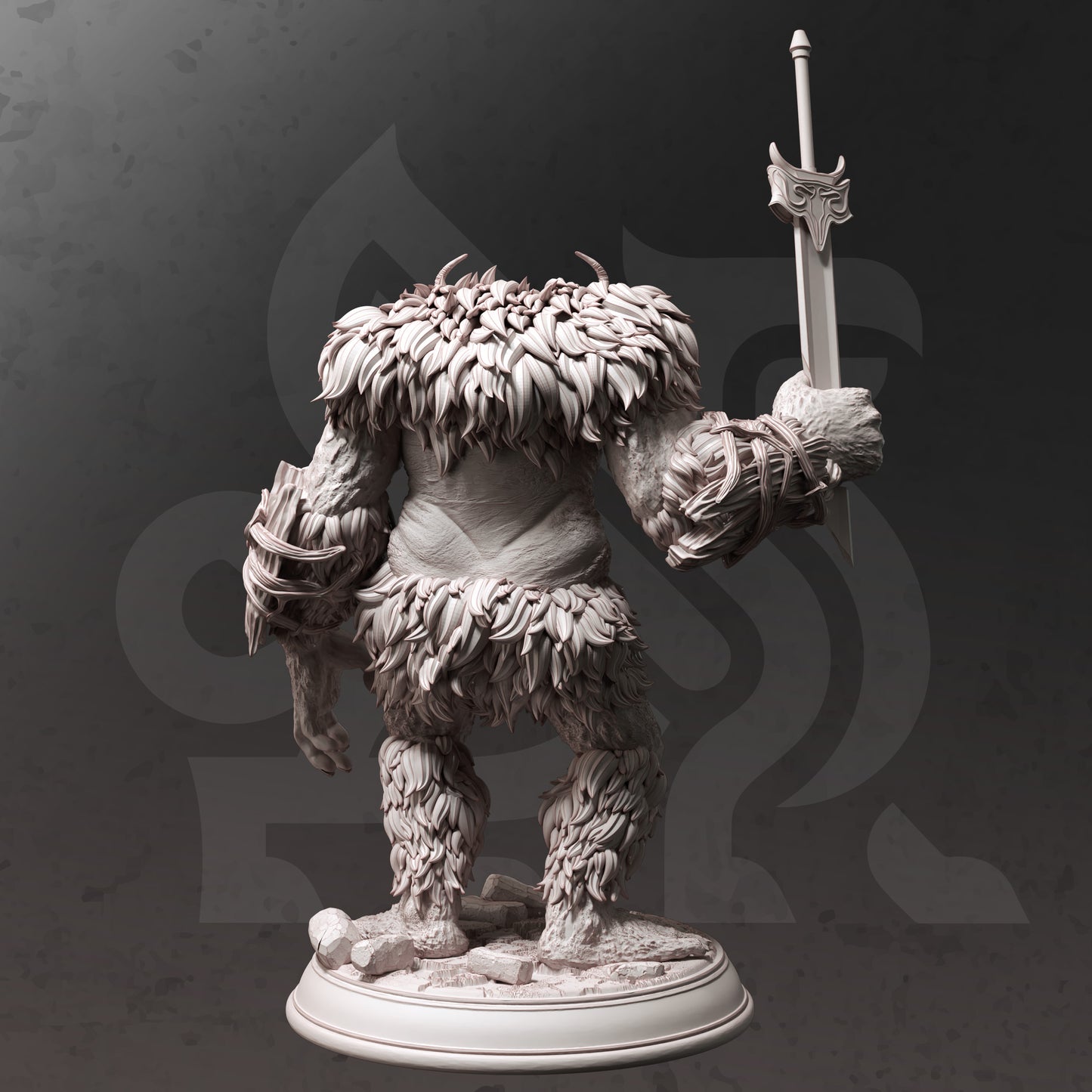 Yeti Troll Monster Abomination Miniature 32mm Scale - Cave Troll by DM Stash