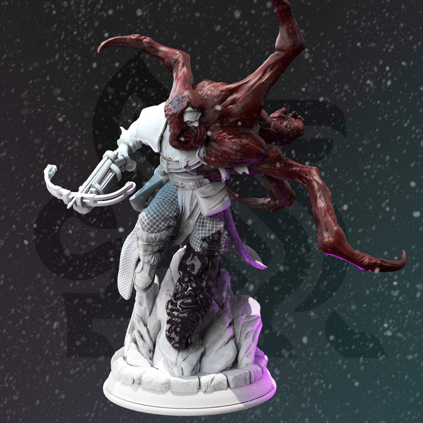 Necrotic Rogue Crossbow Shapeshifter Warrior 32mm Scale - Norther Ranger with Necrotic Variant by DM Stash
