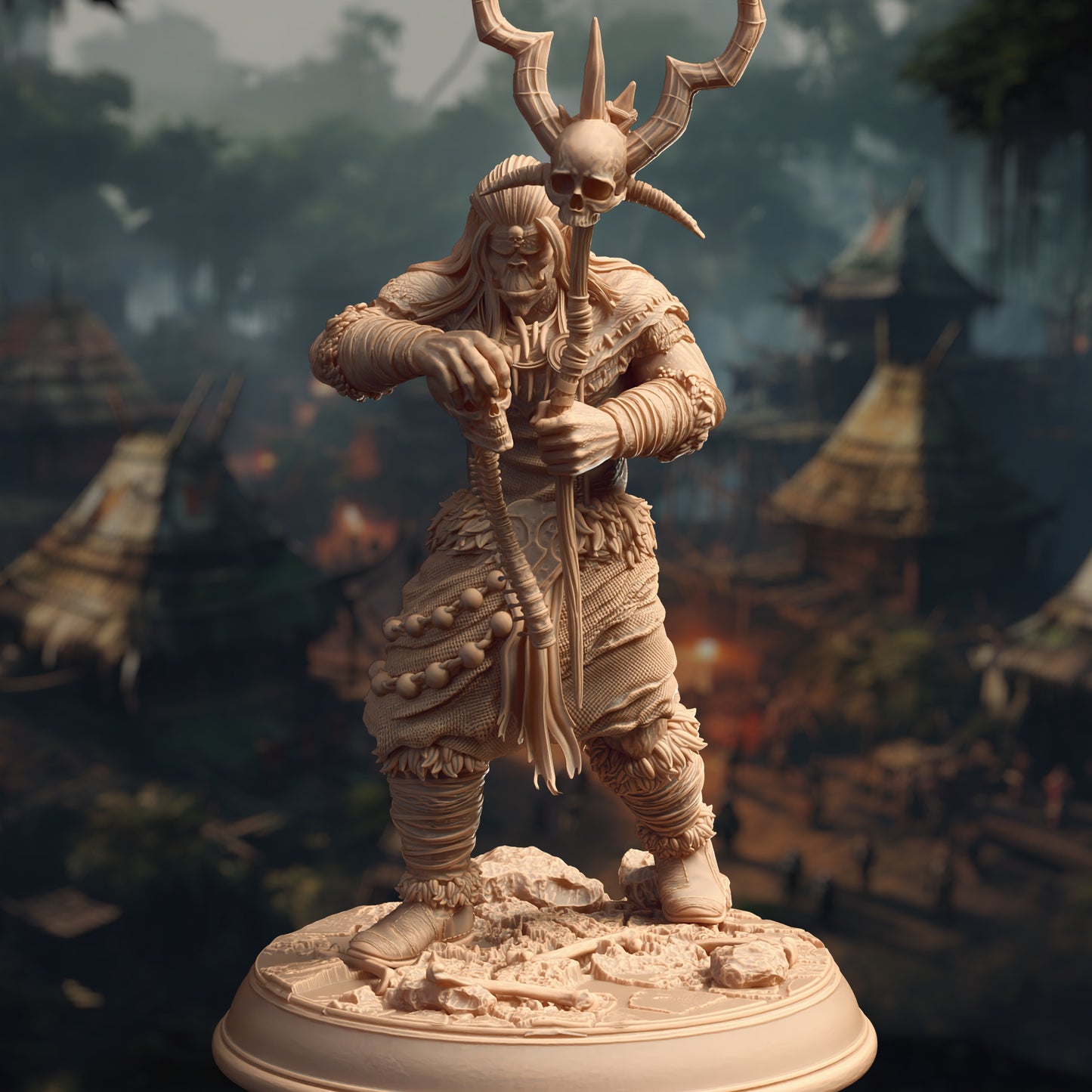 Orc Bandit Tribe Hunter Shaman Warrior Trio 32mm Scale - Orc Tribal Trio by DM Stash
