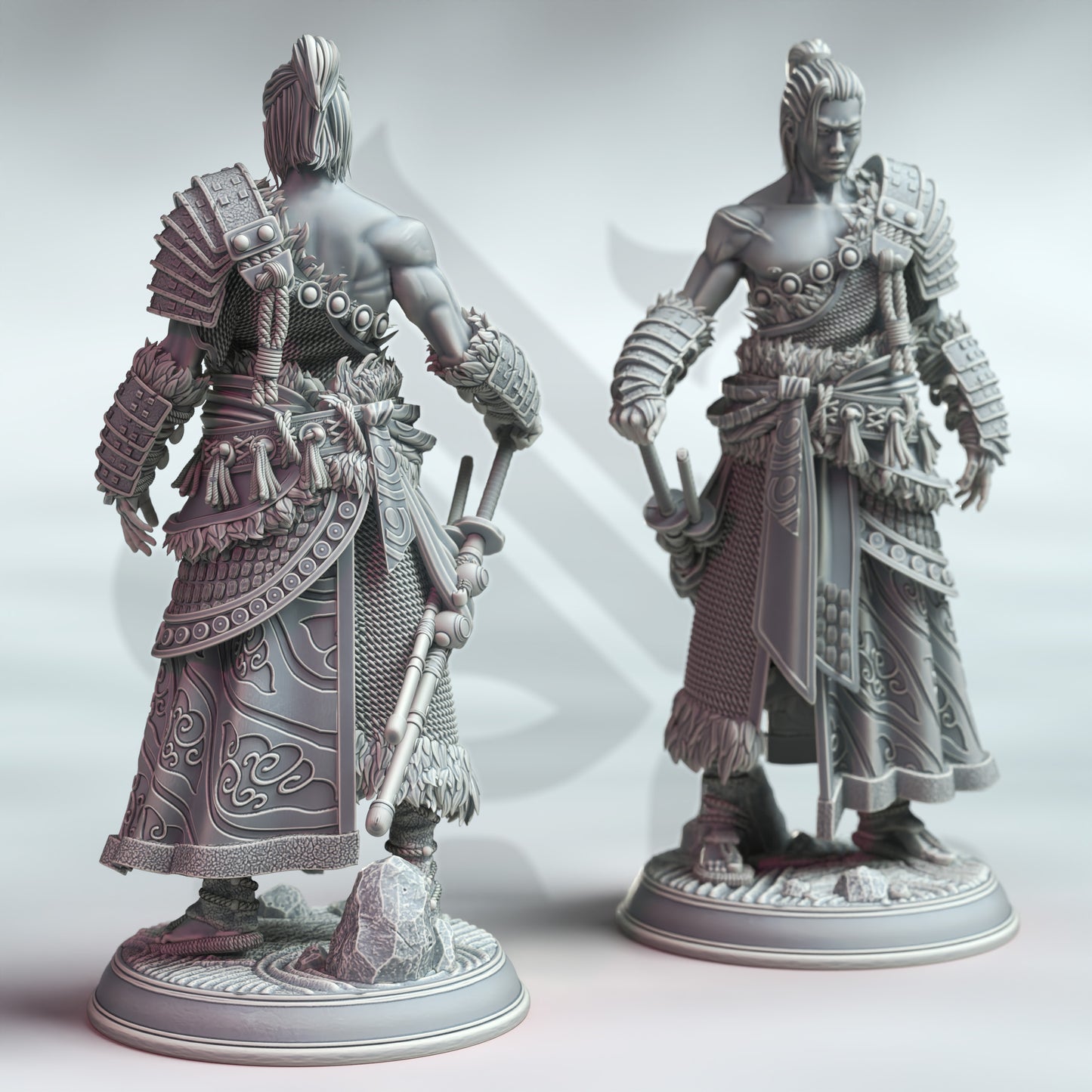 Samurai Warrior Katana Assassin Miniature 32mm - Samurai of the Wolf by DM Stash