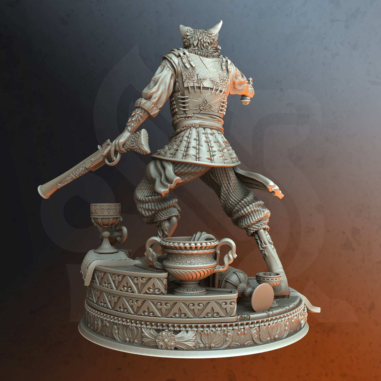 Tabaxi Hybrid Rogue Fighter Gun Ranger 32mm Scale - Gunslinger by DM Stash