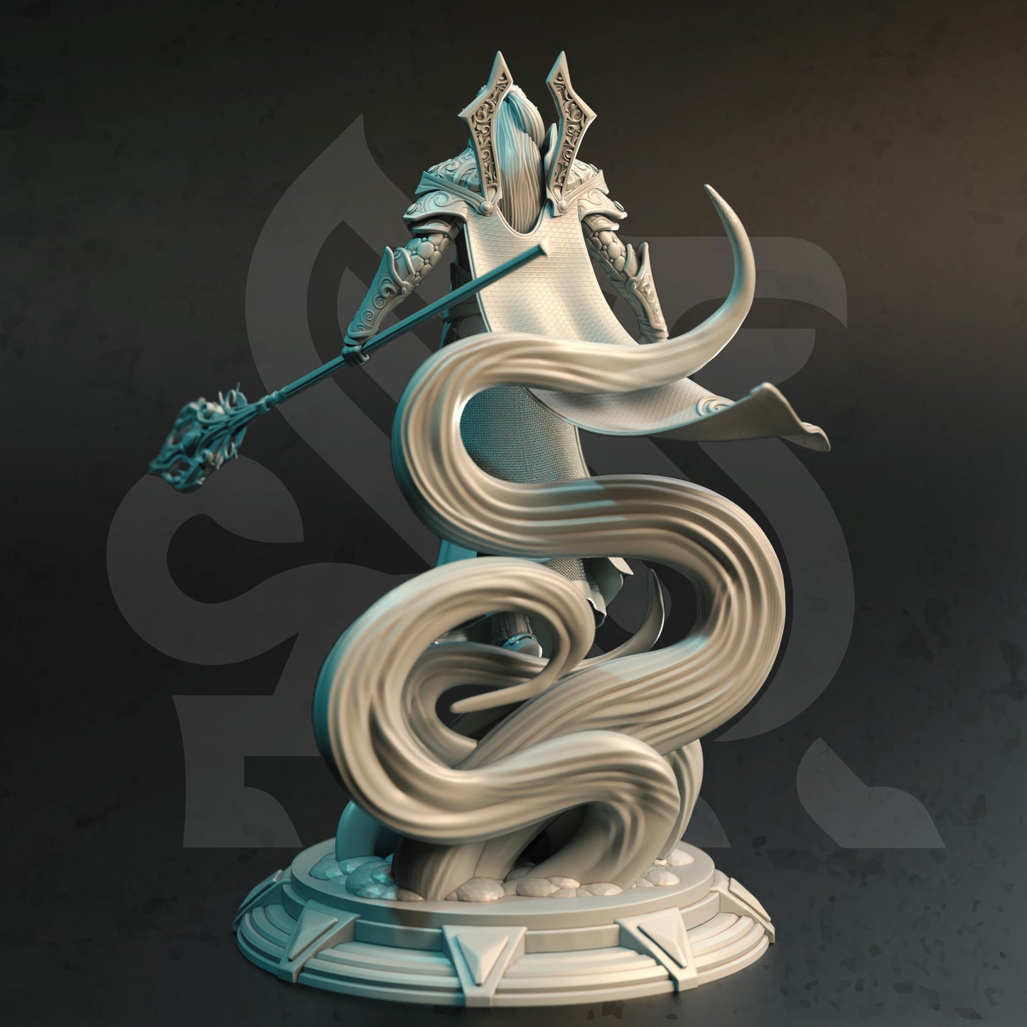 Elven Mage Wizard Spellcaster Air Genasi 32mm Scale - High Elf Master Sorcerer by DM Stash
