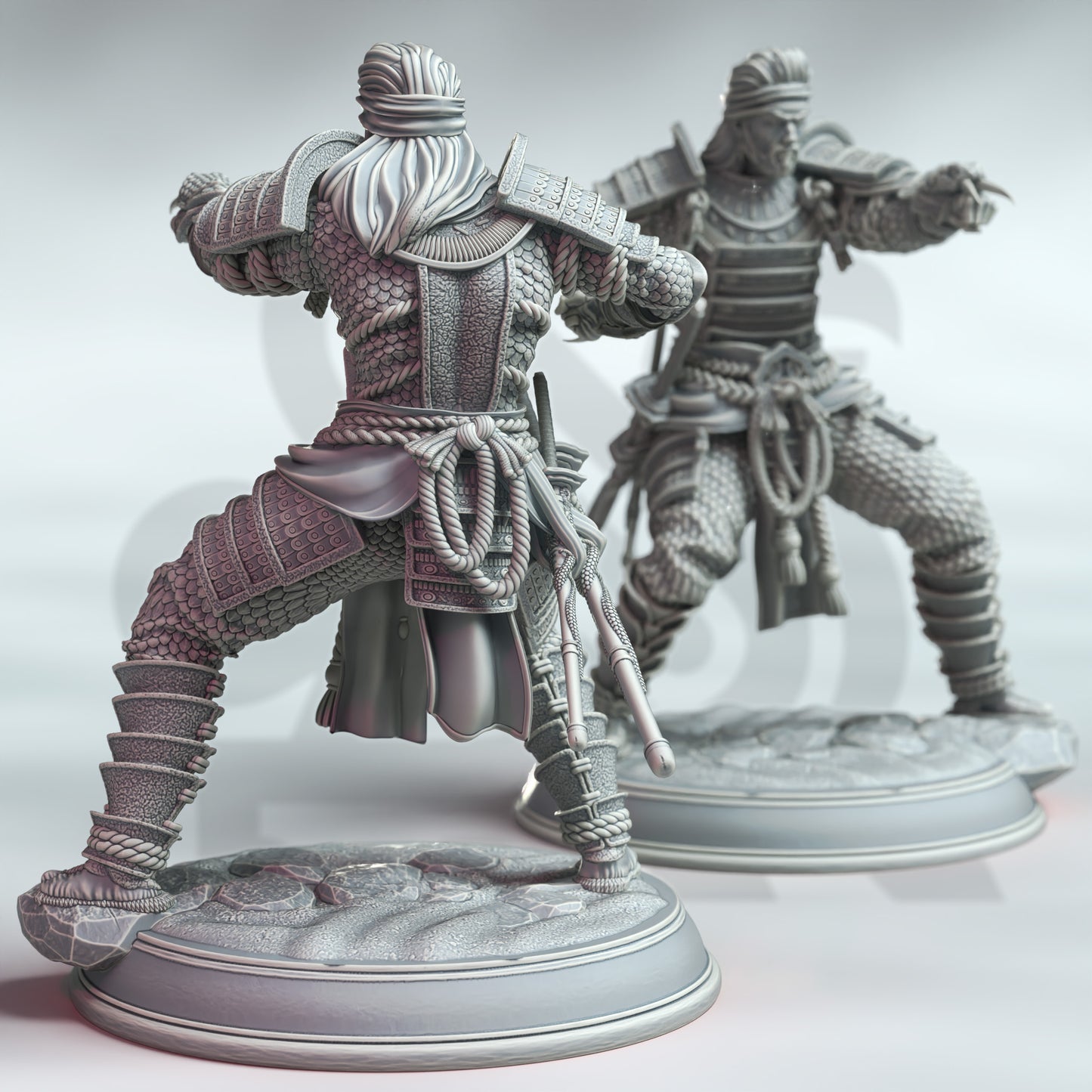 Samurai Fighter Unarmed Katana Warrior 32mm Scale - Samurai of the Serpent by DM Stash