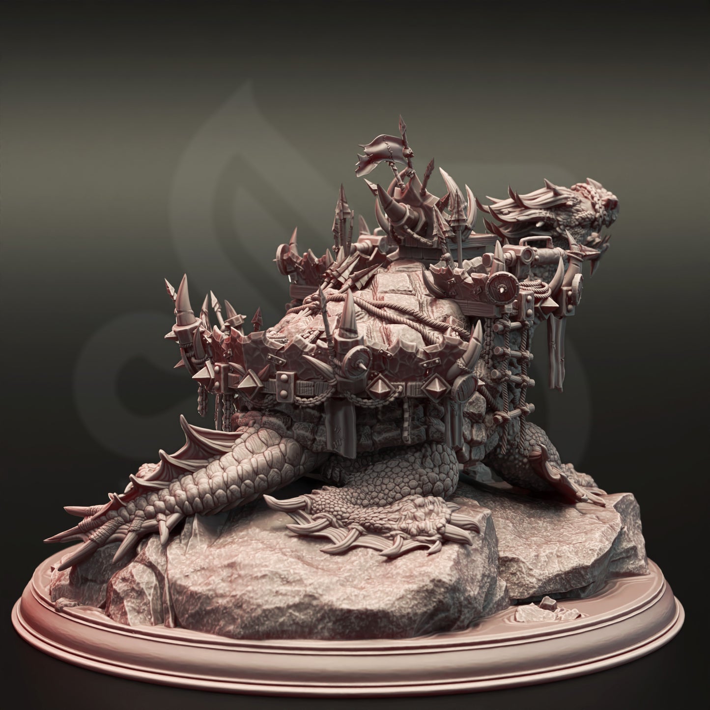 Gargantuan Warbeast Draconic Mount Huge 32mm Scale - Orcish Dragon Turtle by DM Stash