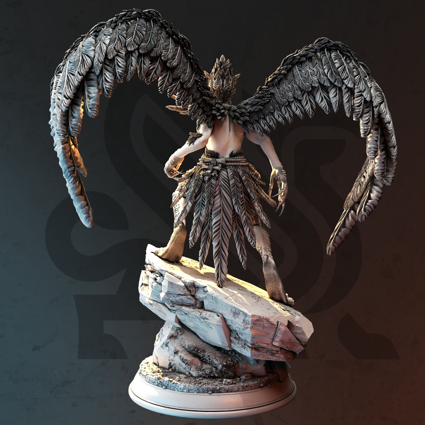 Flying Harpy Monster Enemy Miniature 32mm Scale - Harpy Queen by DM Stash