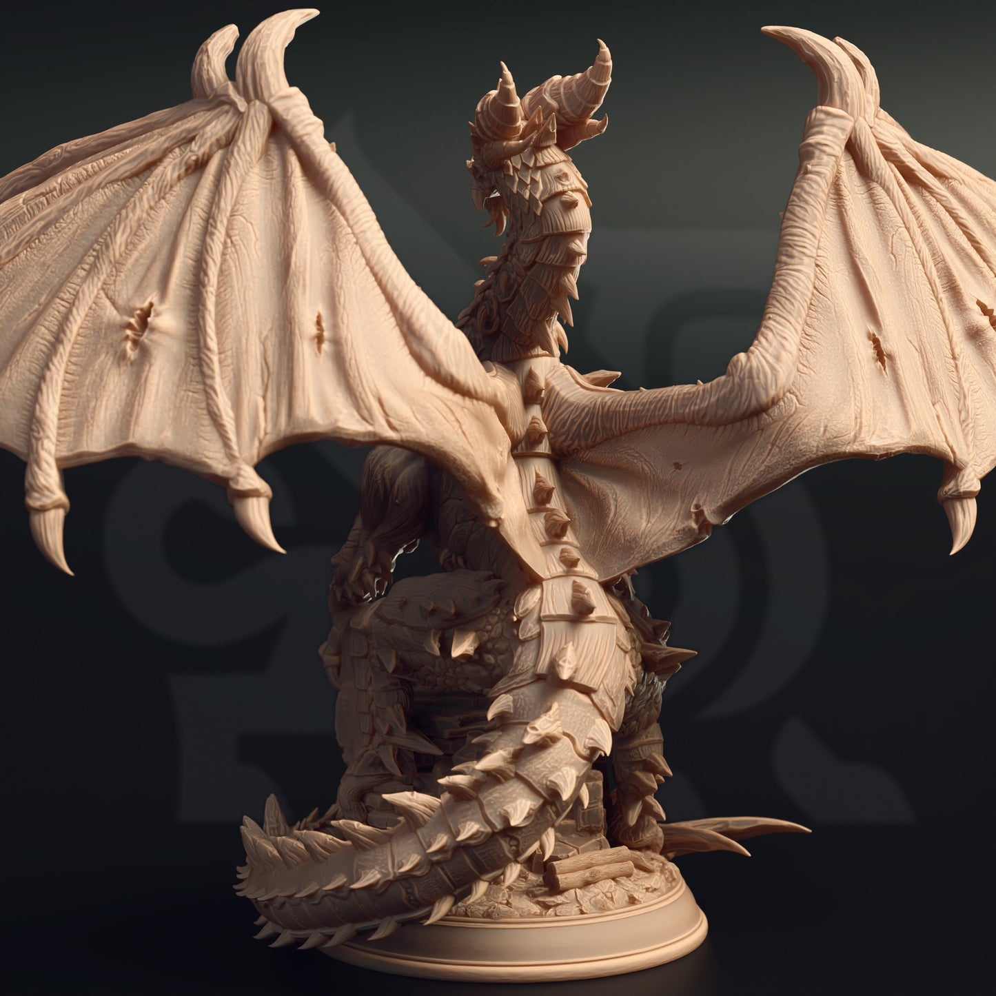 Dragon Overlord Gargantuan Monster Boss Enemy 32mm Scale - Ancient Black Dragon by DM Stash