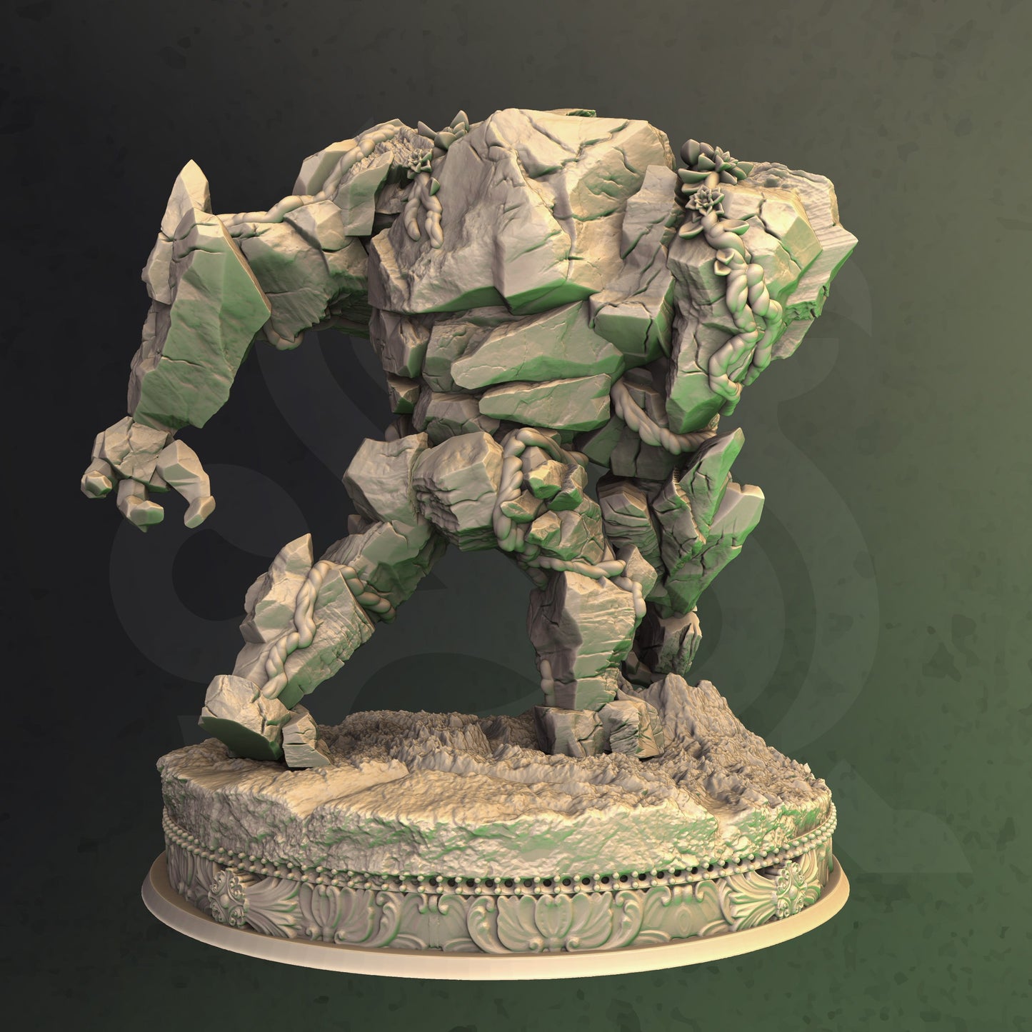 Ancient Forest Guardian Stone Construct Elemental 32mm Scale - Rock Golem by DM Stash