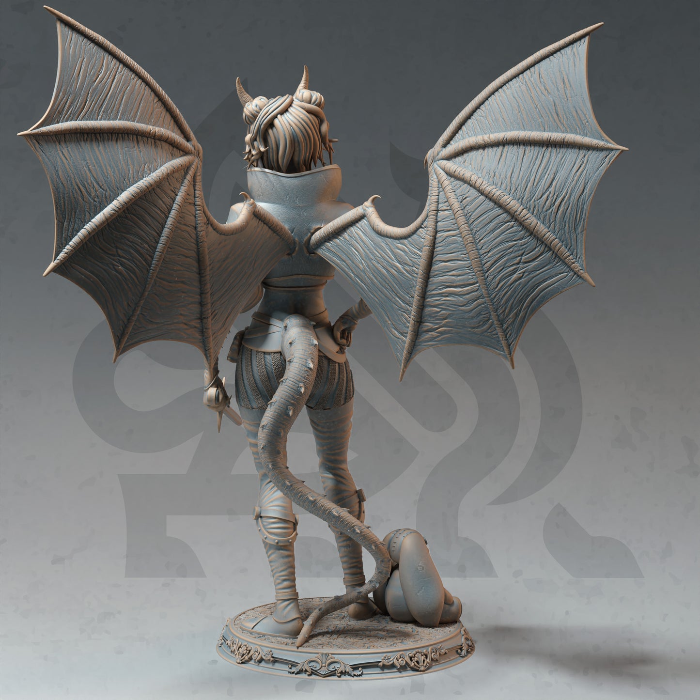 Succubus Demonic Female Imp Winged Monster Villain 32mm Scale - Tiefling Warlock by DM Stash