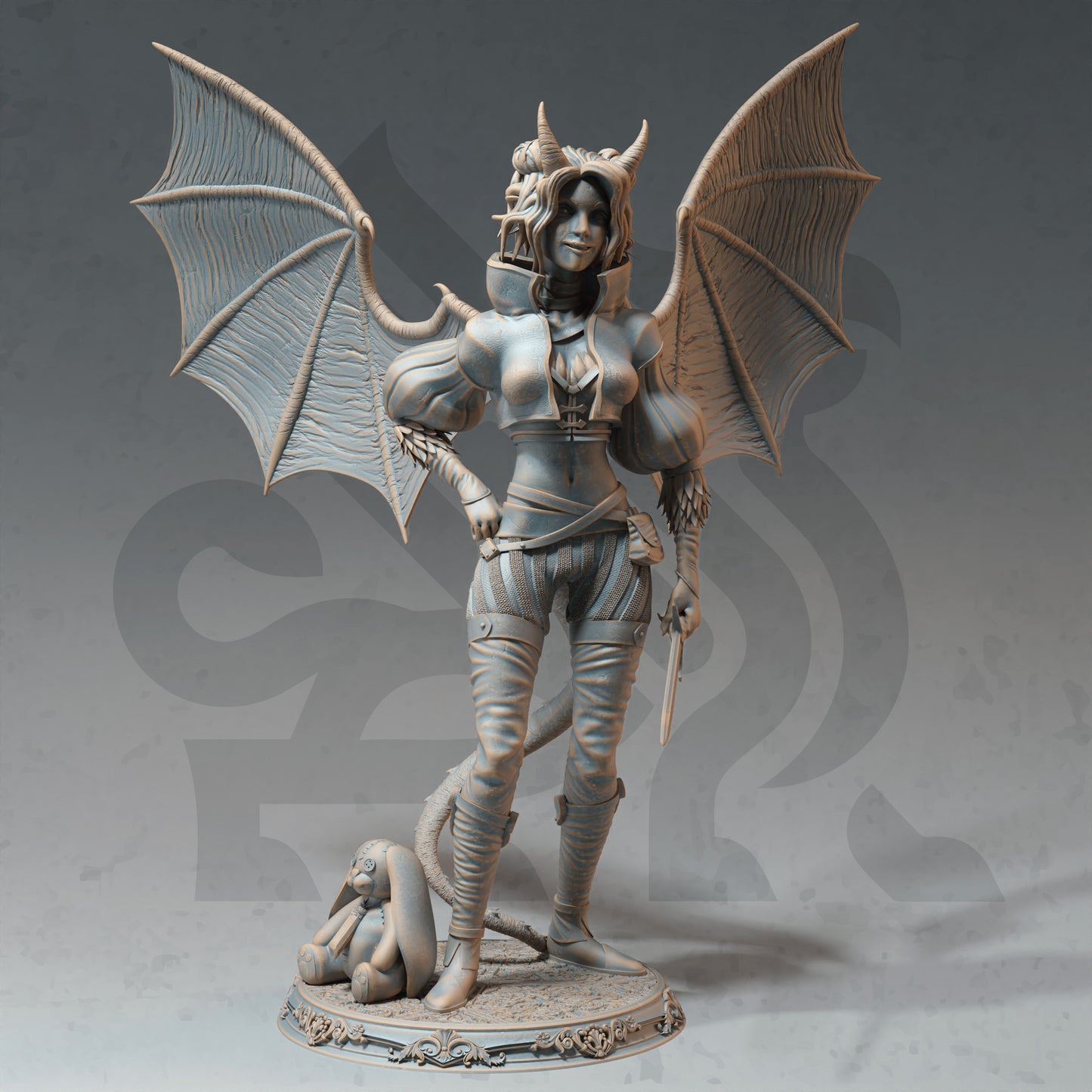 Succubus Demonic Female Imp Winged Monster Villain 32mm Scale - Tiefling Warlock by DM Stash