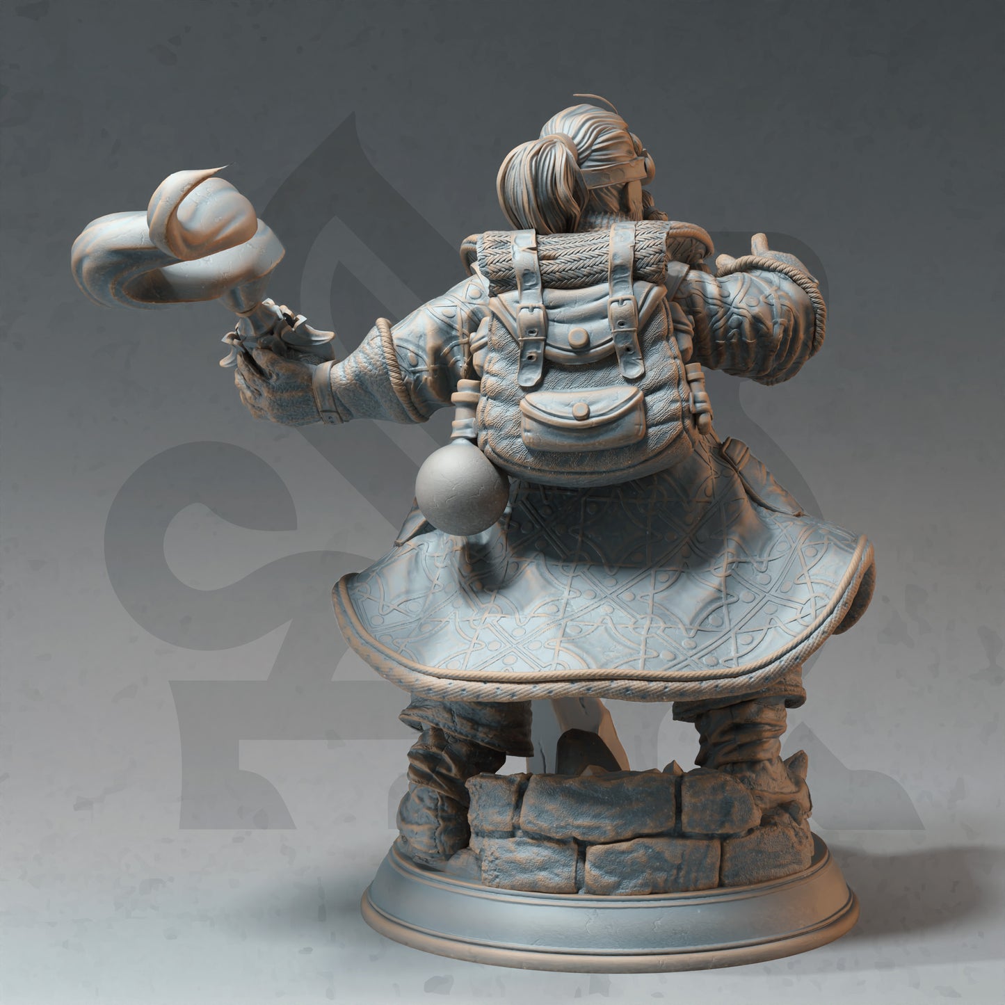 Dwarf Engineer Bomber Mad Scientist 32mm Scale - Dwarven Alchemist by DM Stash