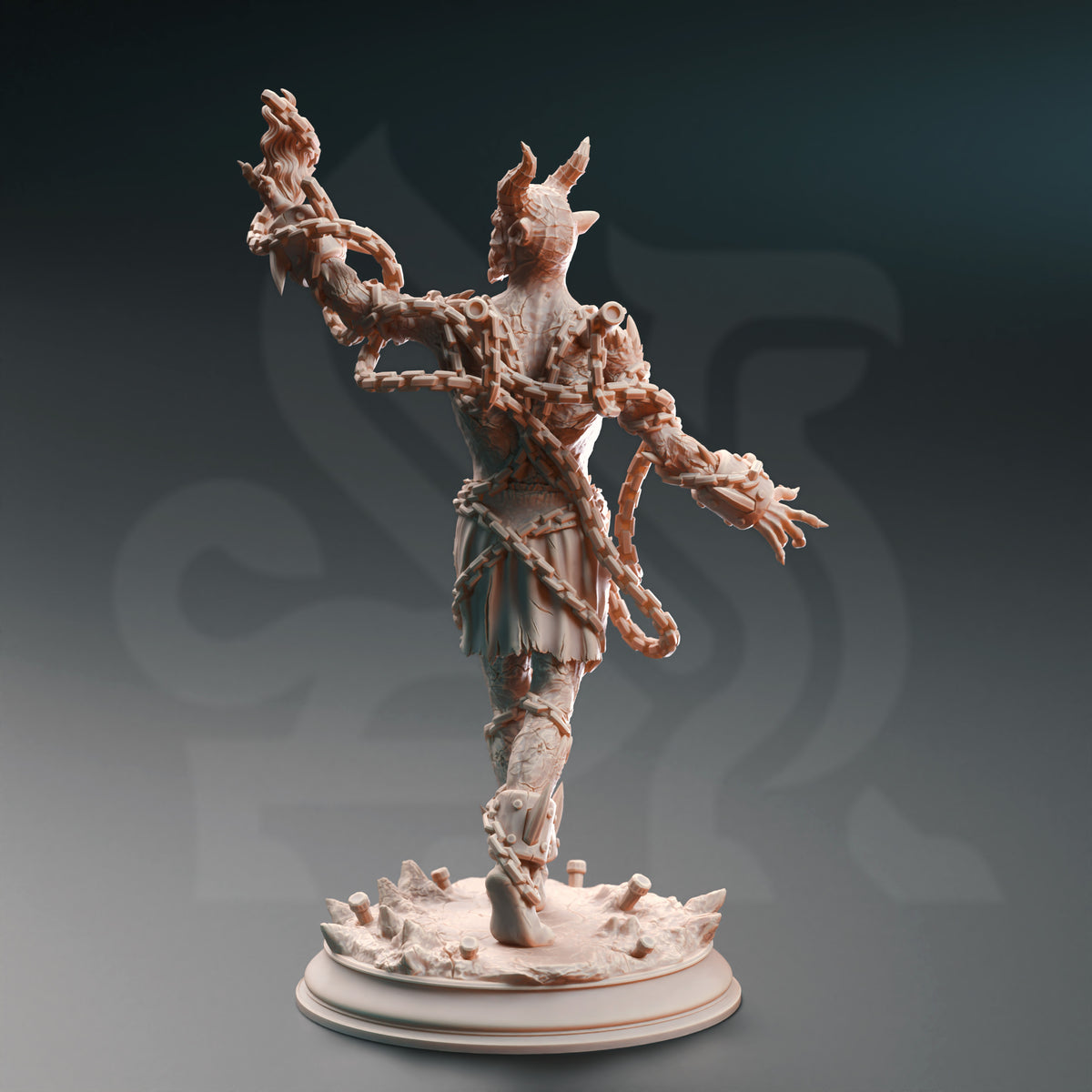 Chain Bind Devil Demonic Chained Warrior Undead Fiends 3 forms 32mm Scale - Chain Devil ...
