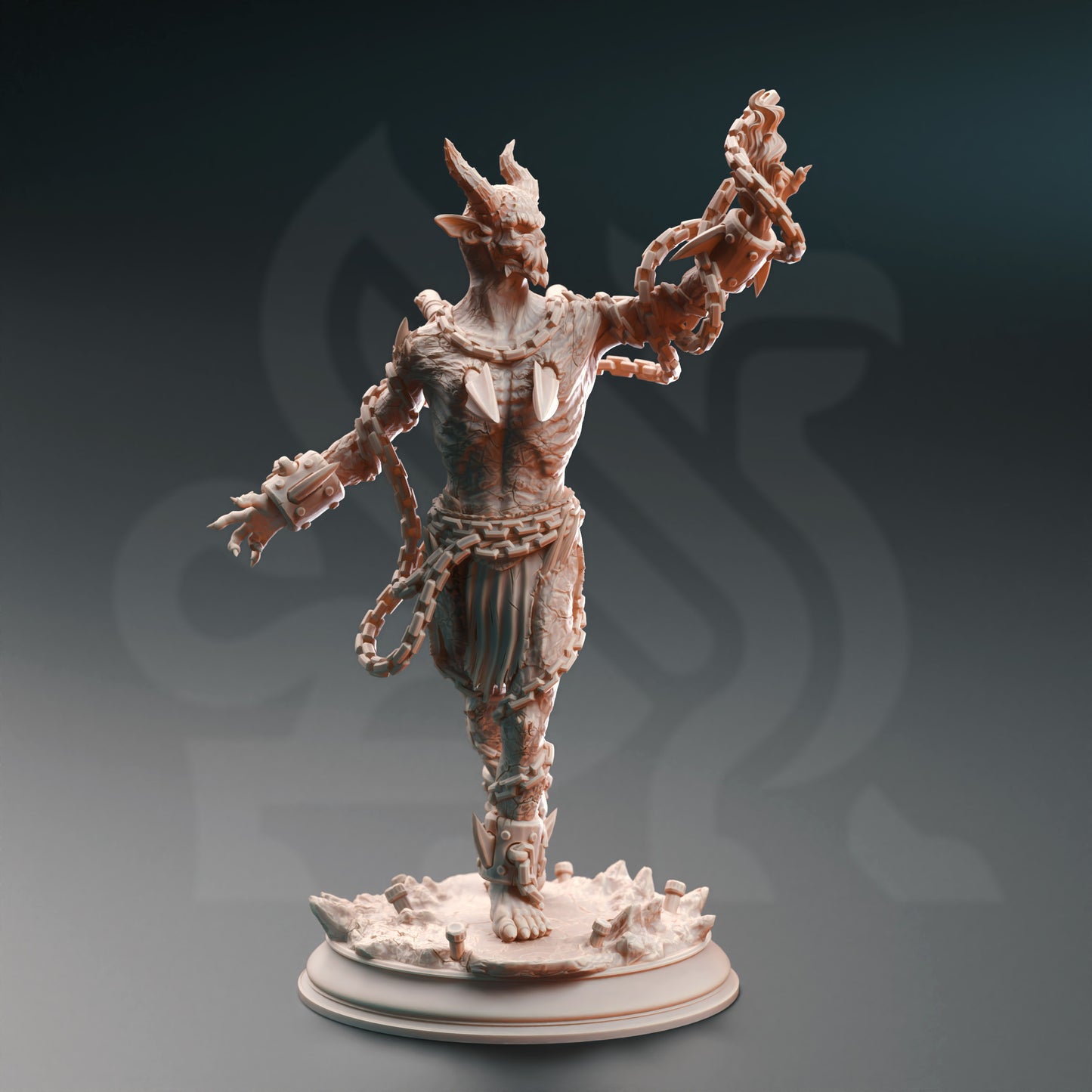 Demonic Chained Warrior Undead Fiends 3 forms 32mm Scale - Chain Devils by DM Stash