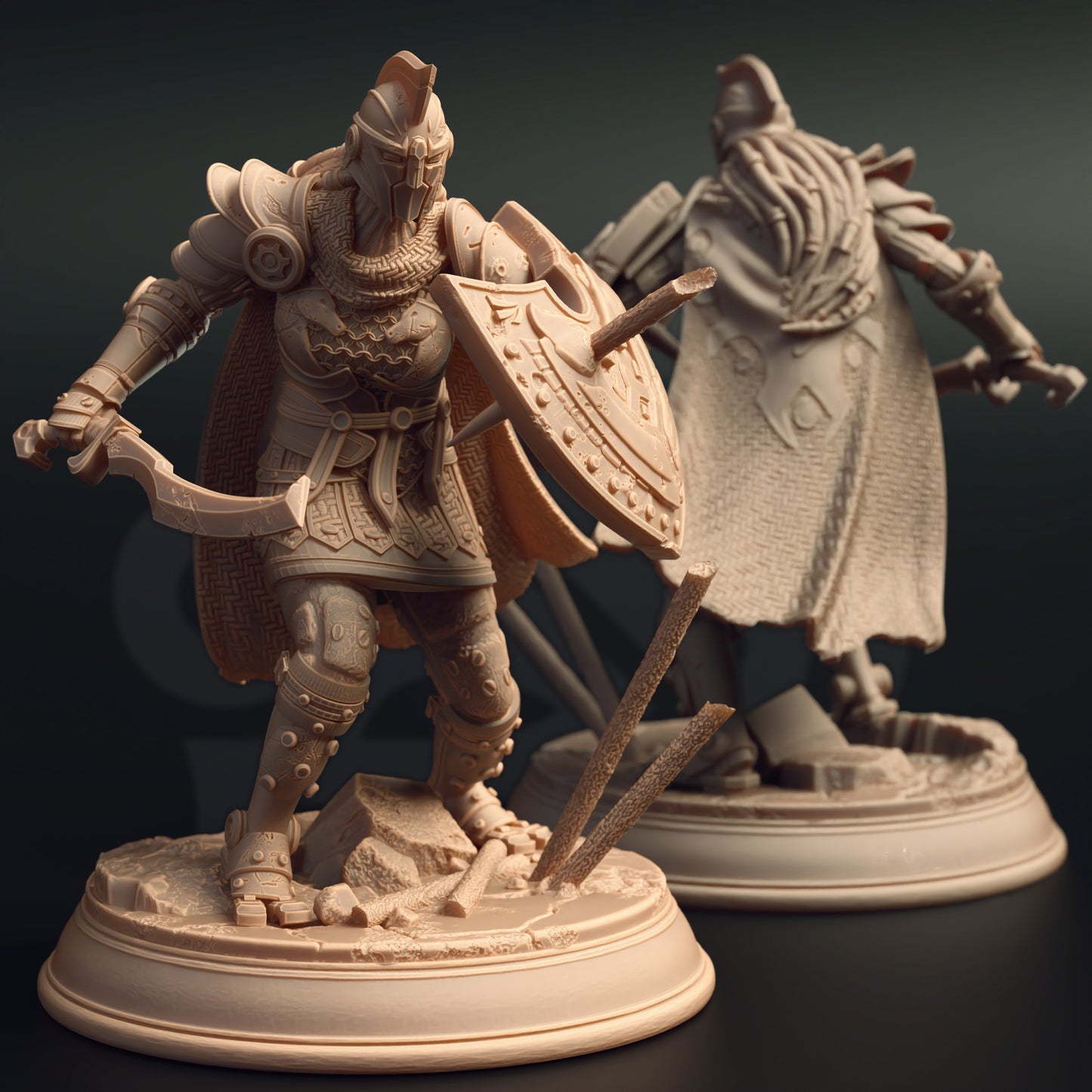 Greek Knight Automaton Roman Centurian Fighter 32mm Scale -Warforged Warrior by DM Stash
