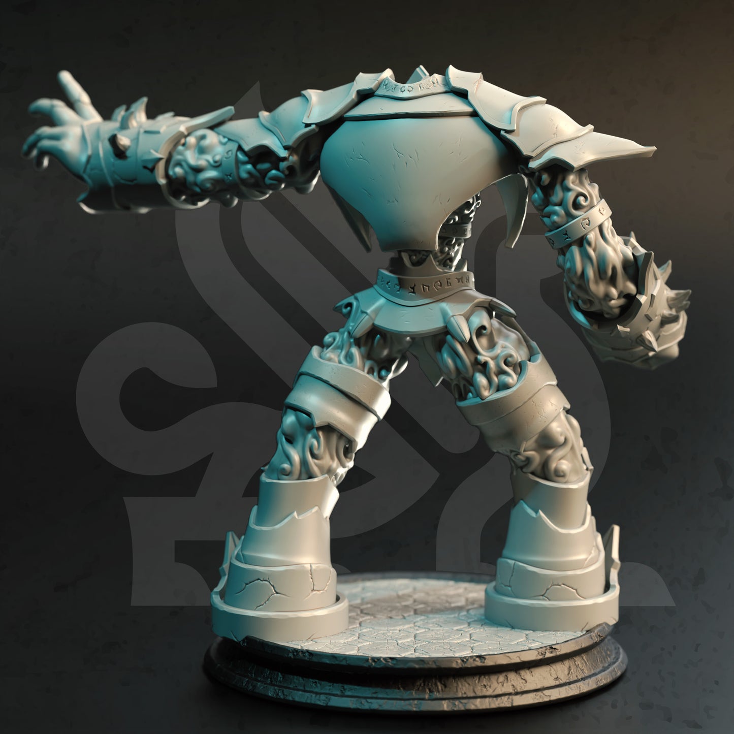 Construct Monster Elven Dwarven Machine Guardian Entity 32mm Scale - Arcane Golem by DM Stash