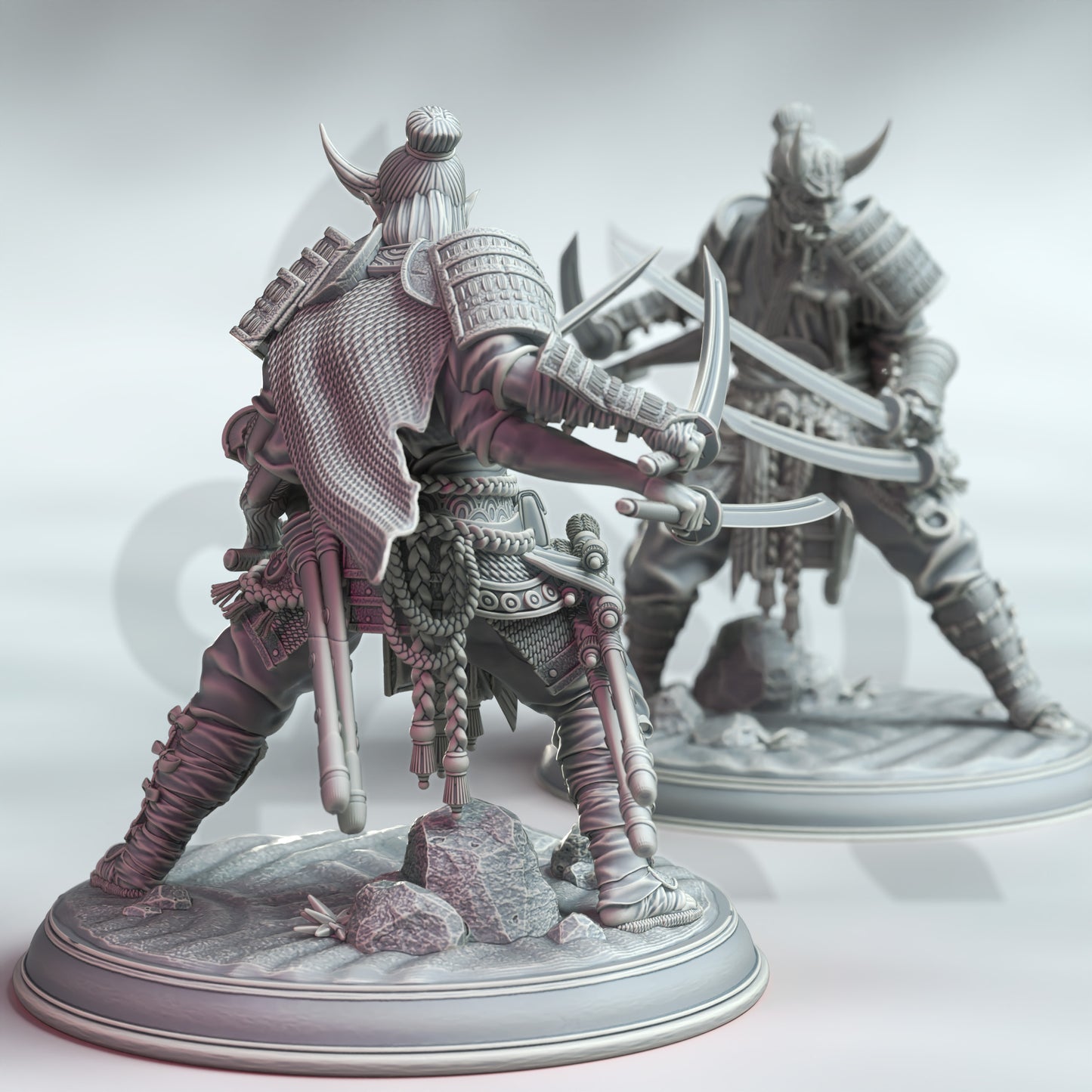 Samurai Boss Villain Katana Monster Miniature 32mm - Endless Demon by DM Stash