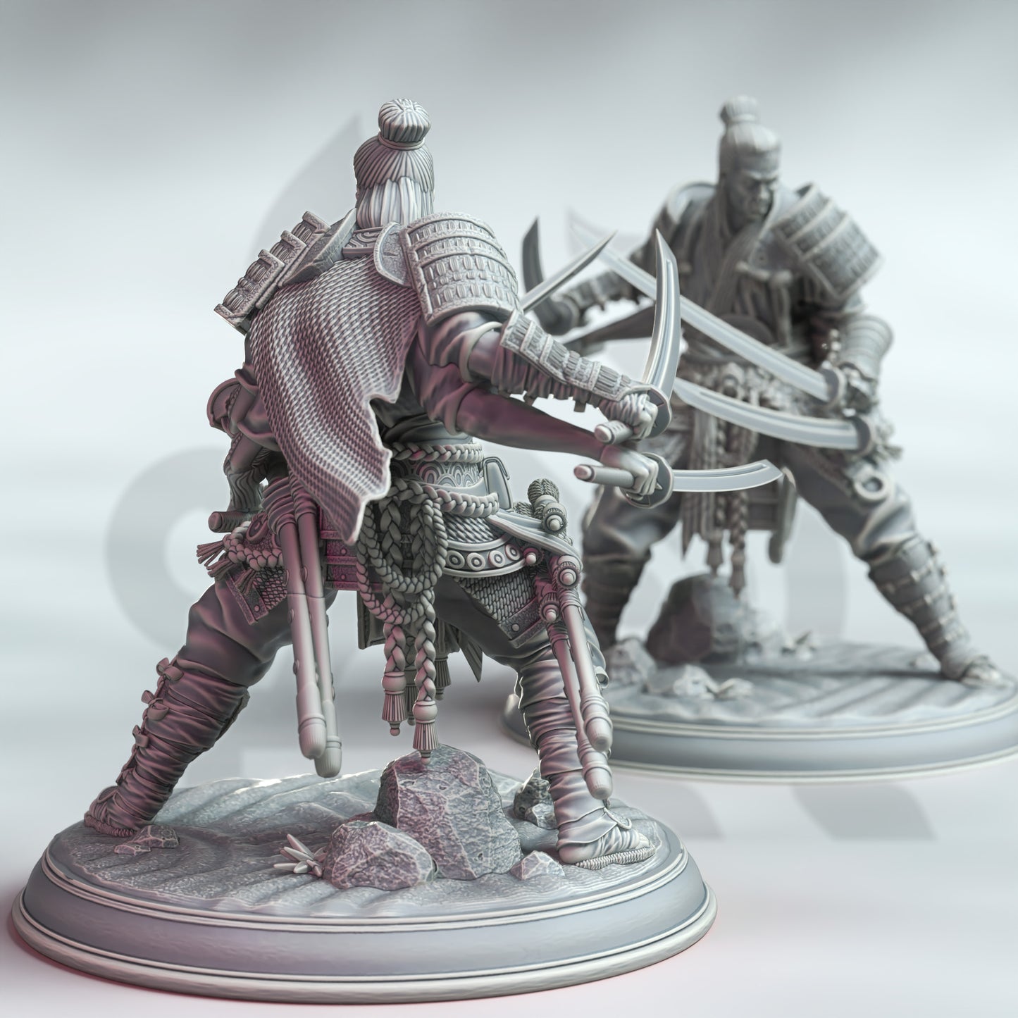 Samurai Boss Villain Katana Monster Miniature 32mm - Endless Demon by DM Stash
