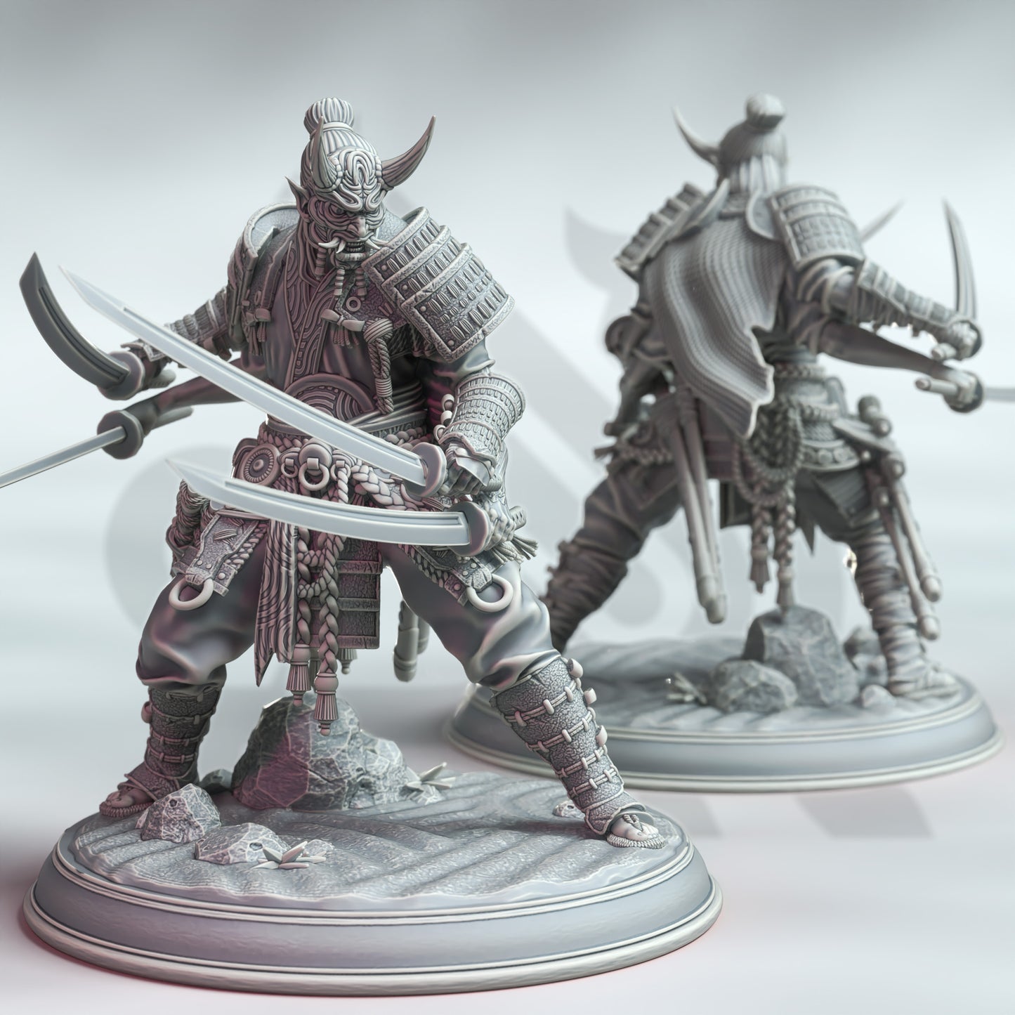 Samurai Boss Villain Katana Monster Miniature 32mm - Endless Demon by DM Stash
