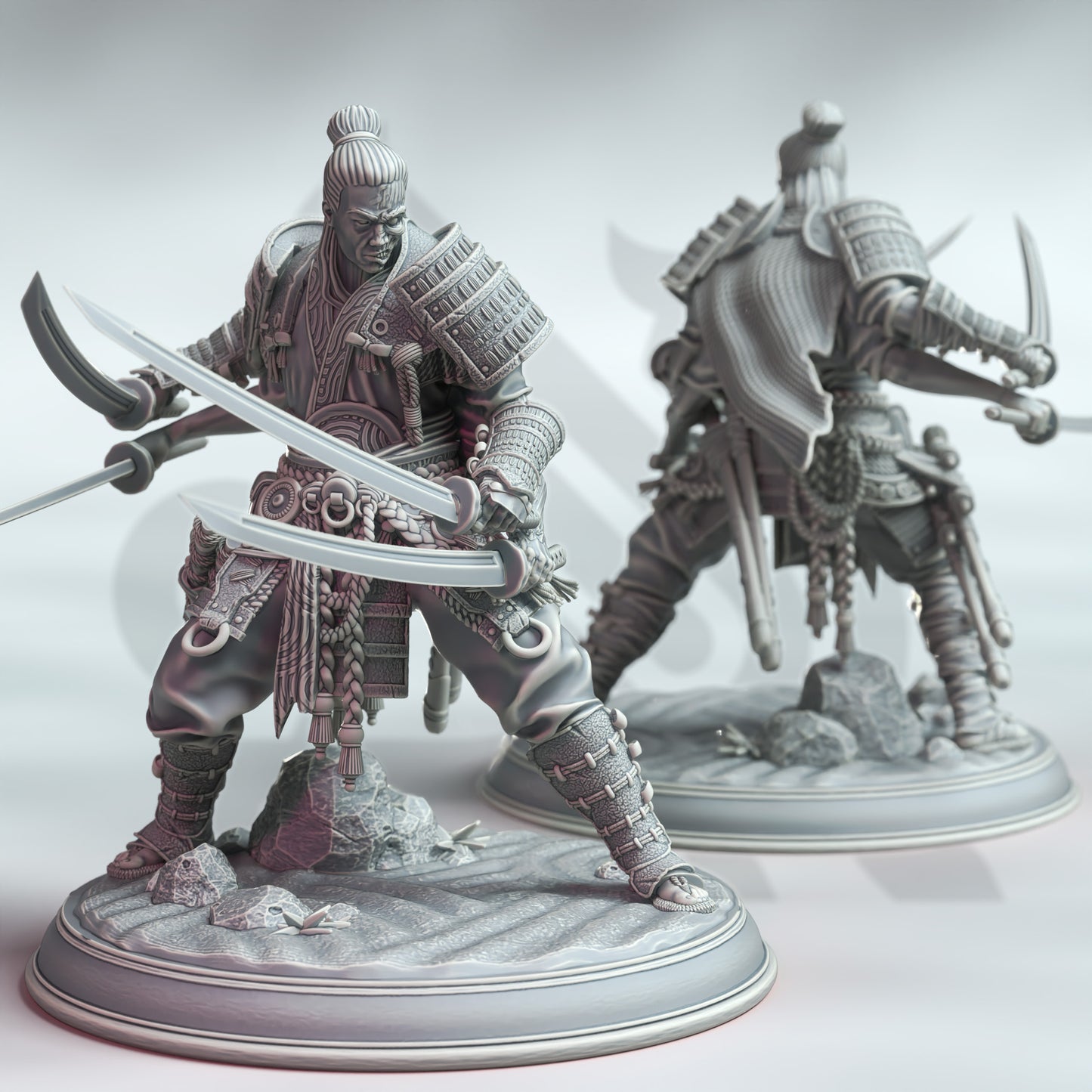Samurai Boss Villain Katana Monster Miniature 32mm - Endless Demon by DM Stash
