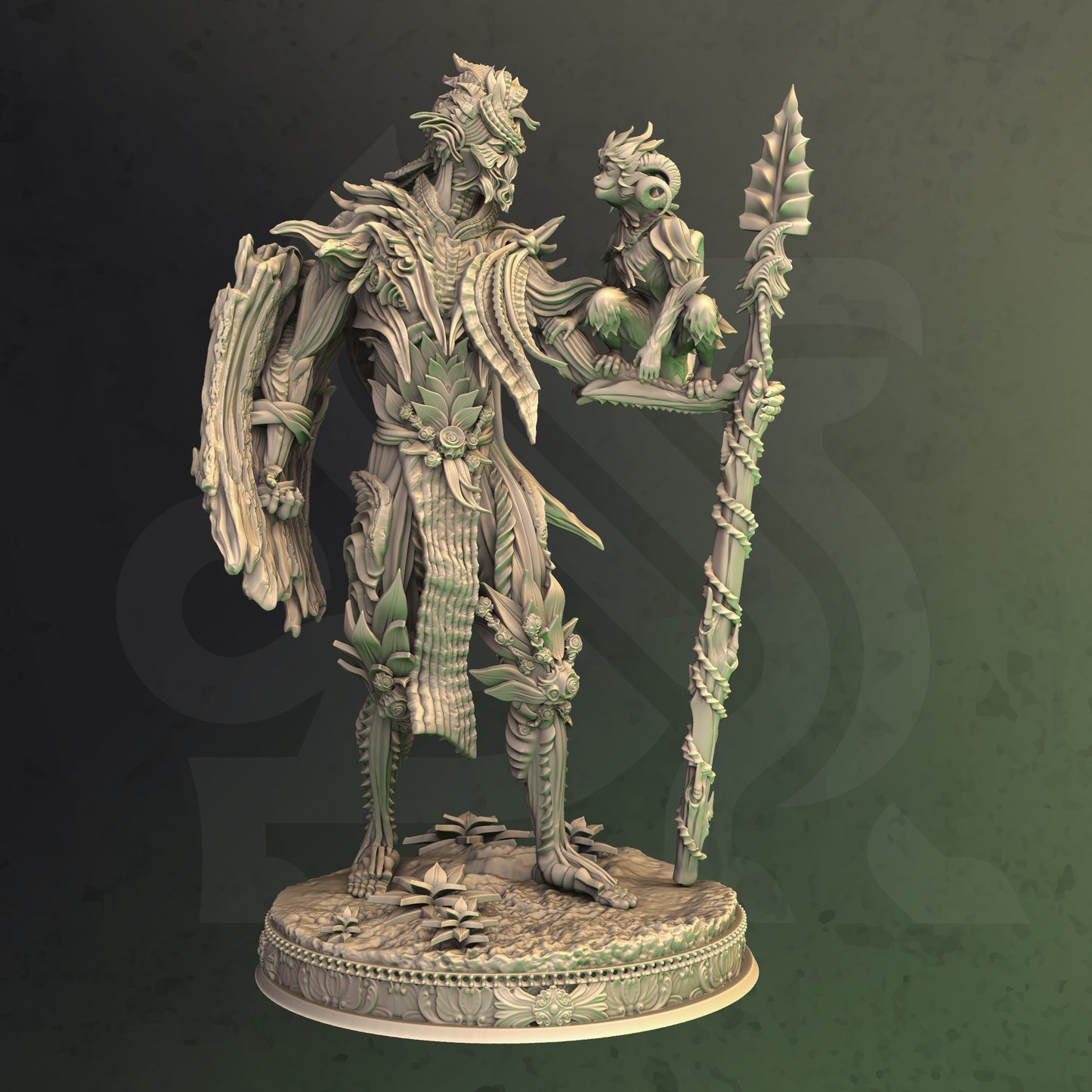 Nature Elemental Forest Guardian Two Forms 32mm Scale - Spriggan Warrior by DM Stash