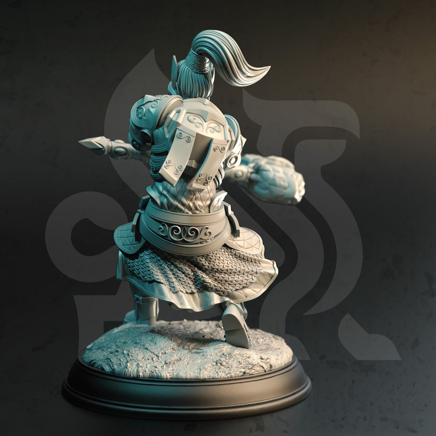 Elf Paladin Female Warrior Hammer 32mm Scale - Cleric of the Arcane by DM Stash