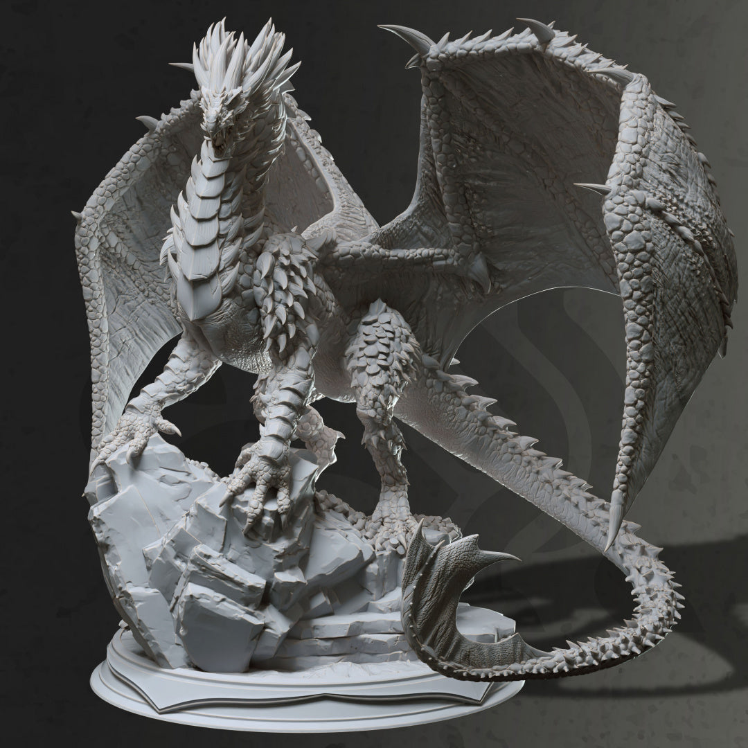 Stoic Dragon Gargantuan Deity Monster Boss 32mm Scale - Ancient Bronze Dragon by DM Stash