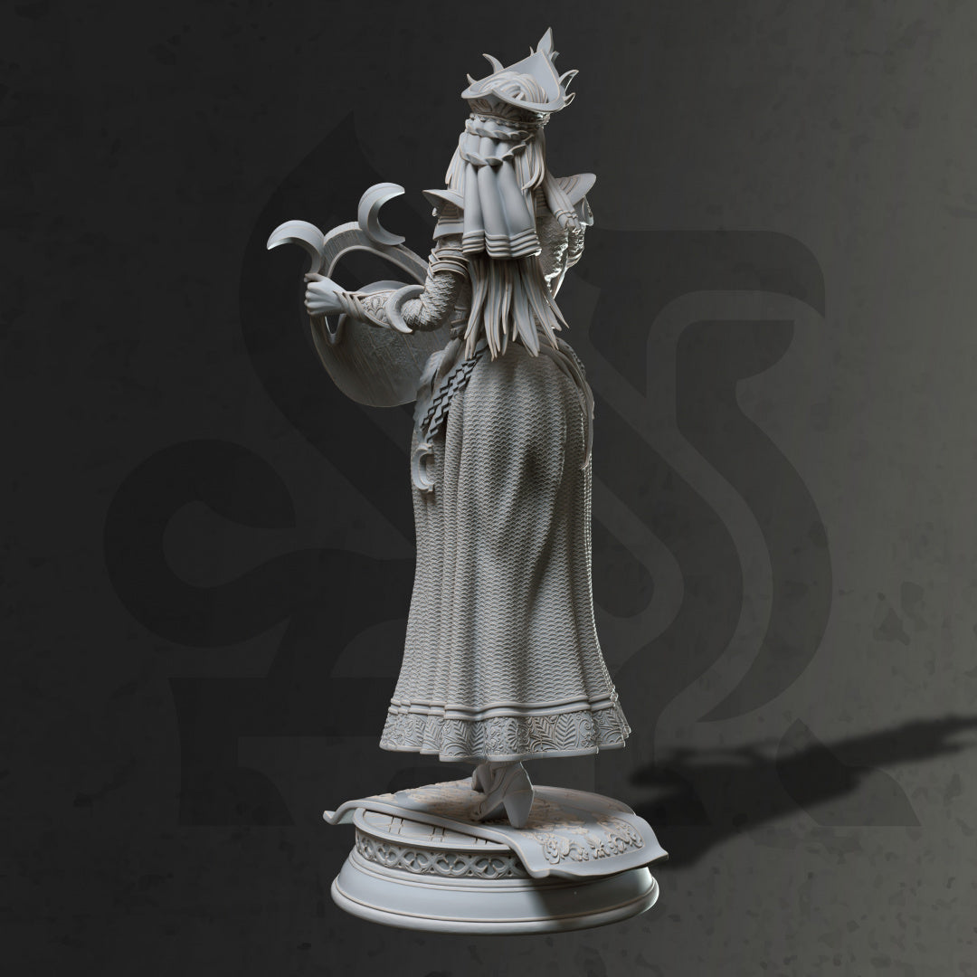 Divine Female Deity Bard Cleric Aasimar NPC 32mm Scale - Lunar Goddess by DM Stash