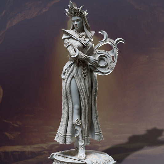Divine Female Deity Bard Cleric Aasimar NPC 32mm Scale - Lunar Goddess by DM Stash