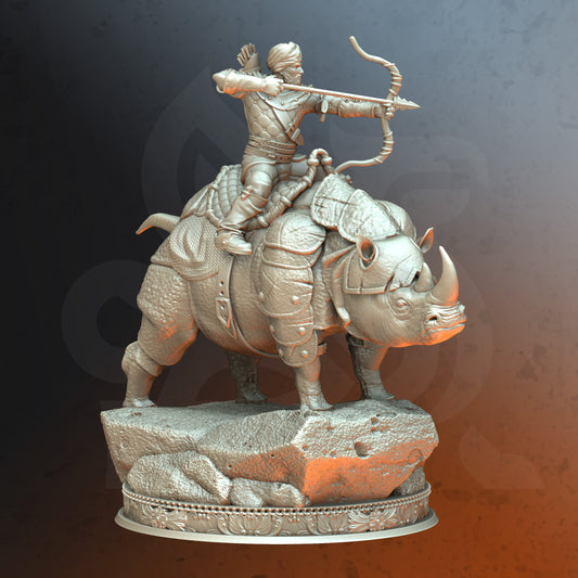 Mounted Dessert Cavalry Archer 32mm Scale - Rhino Rider by DM Stash