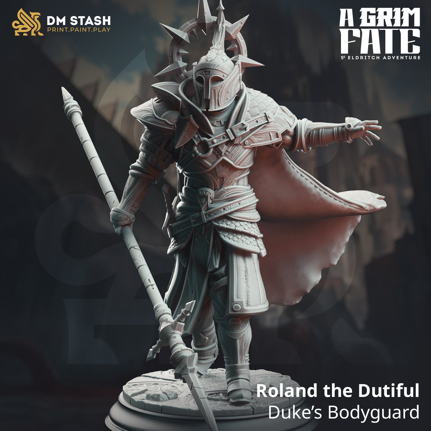 Royal Guard Spearmen Knight NPC Miniature 32mm Scale - Duke's Bodyguard by DM Stash
