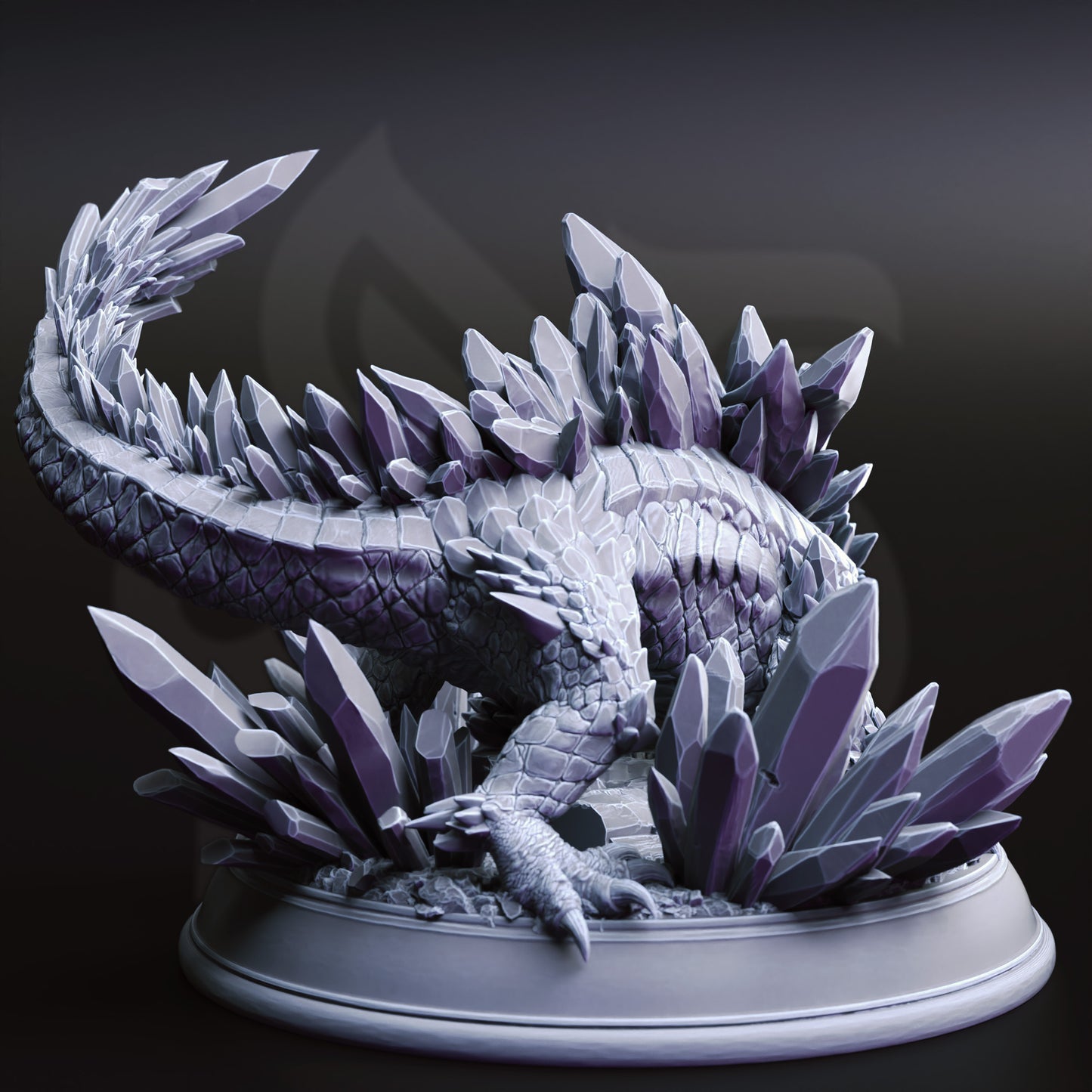 Crystal Lizard Monster Boss Minion 32mm Scale - Crystalline Lizard by DM Stash
