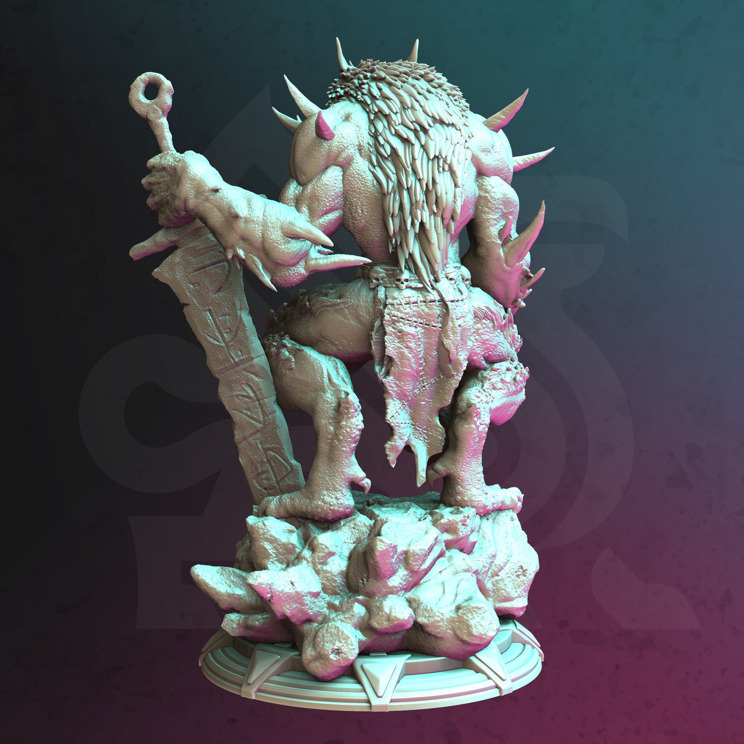 Giant Werewolf Draugr Boss Monster Undead Villain 32mm Scale - Alpha Giant Werewolf by DM Stash