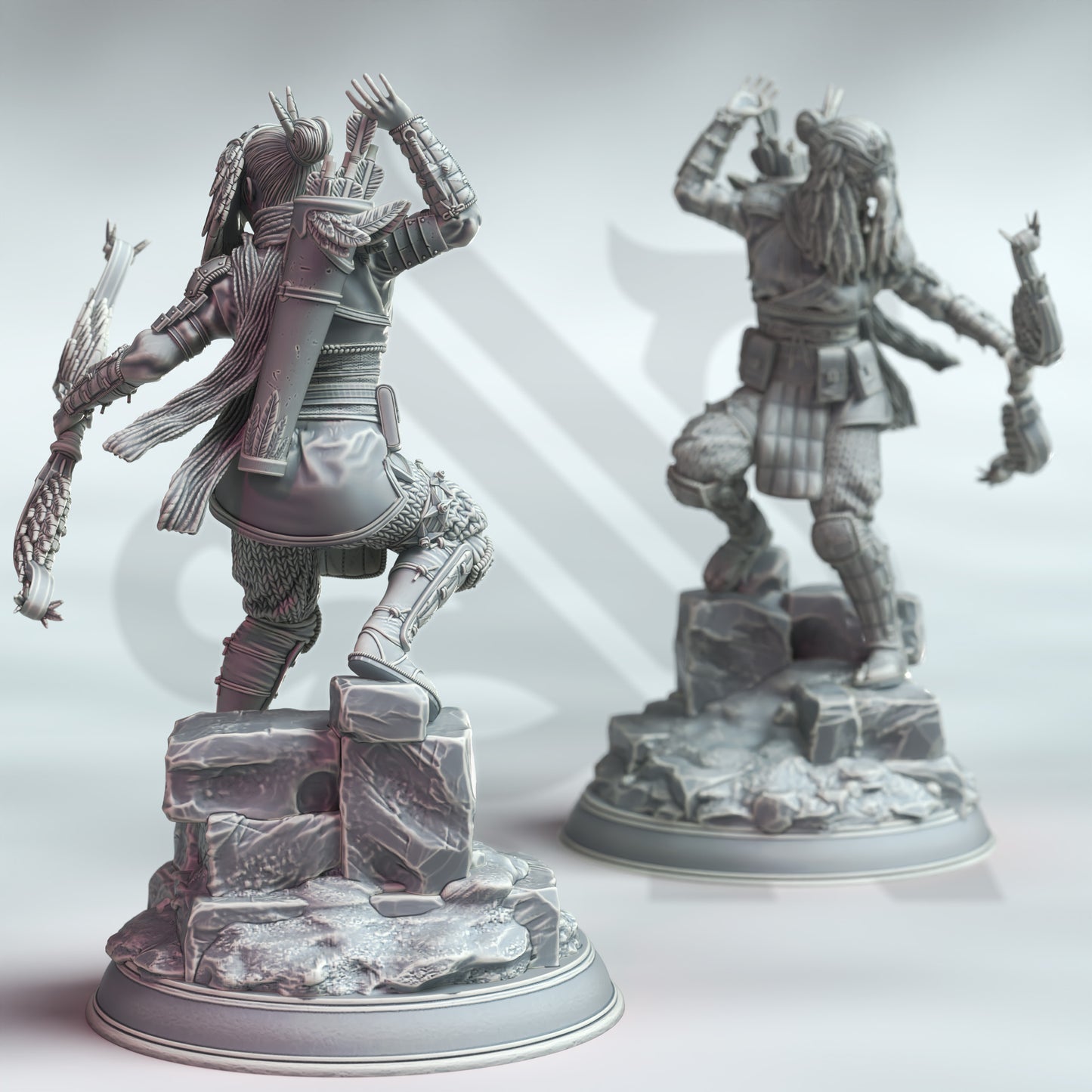 Samurai Female Archer Human Rogue Miniature 32mm - Samurai of the Falcon by DM Stash