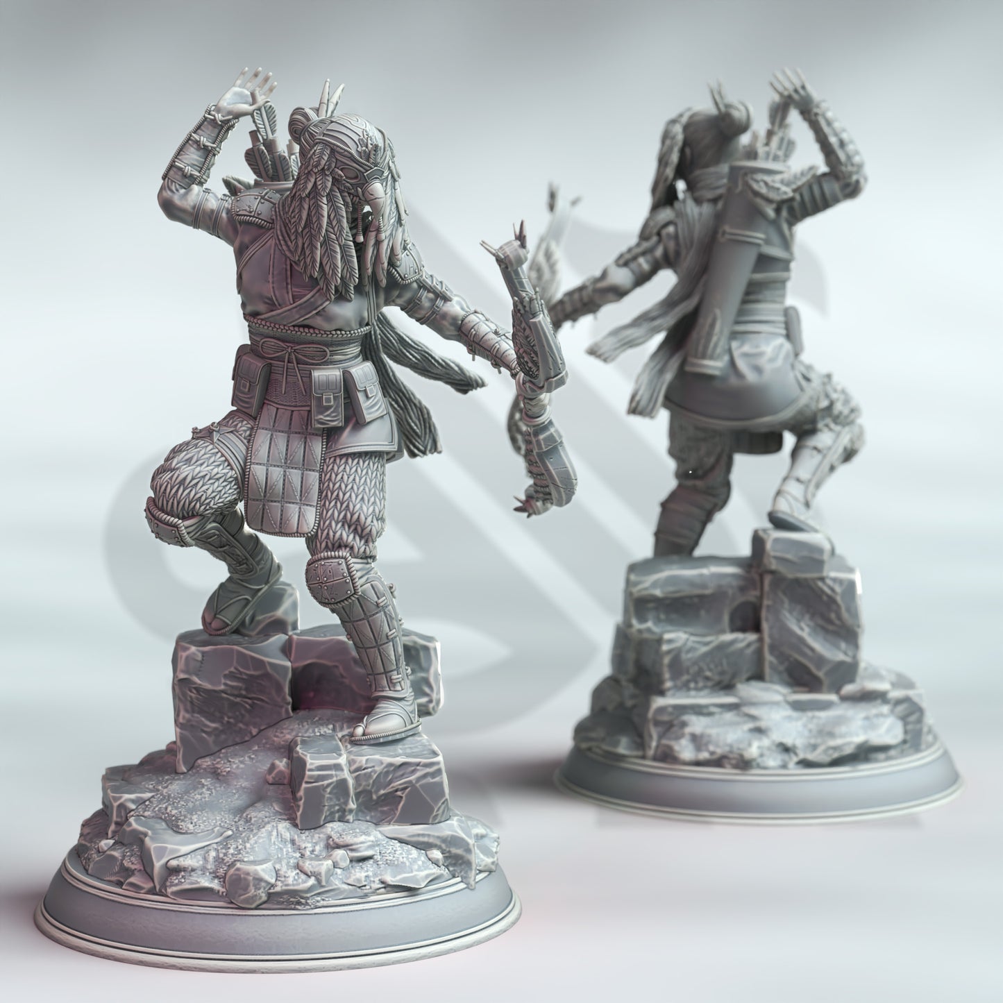 Samurai Female Archer Human Rogue Miniature 32mm - Samurai of the Falcon by DM Stash