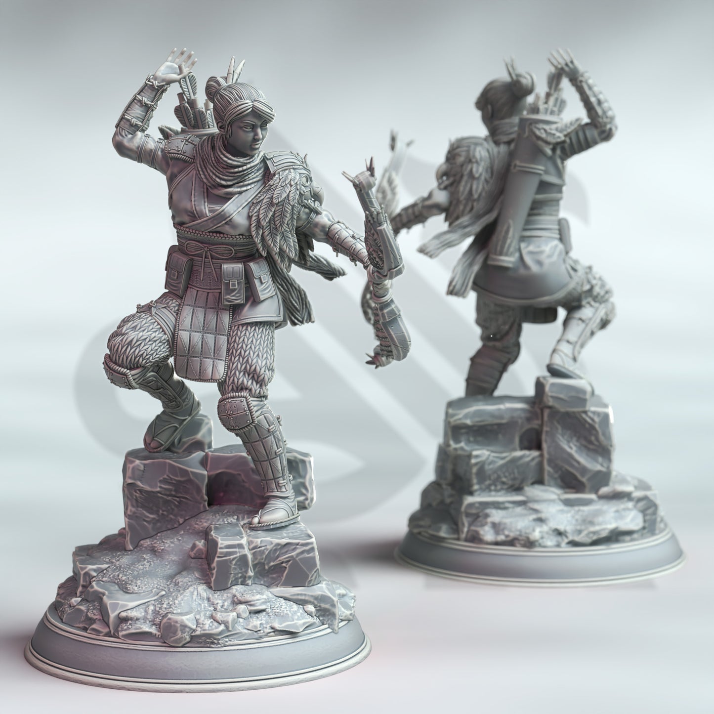Samurai Female Archer Human Rogue Miniature 32mm - Samurai of the Falcon by DM Stash