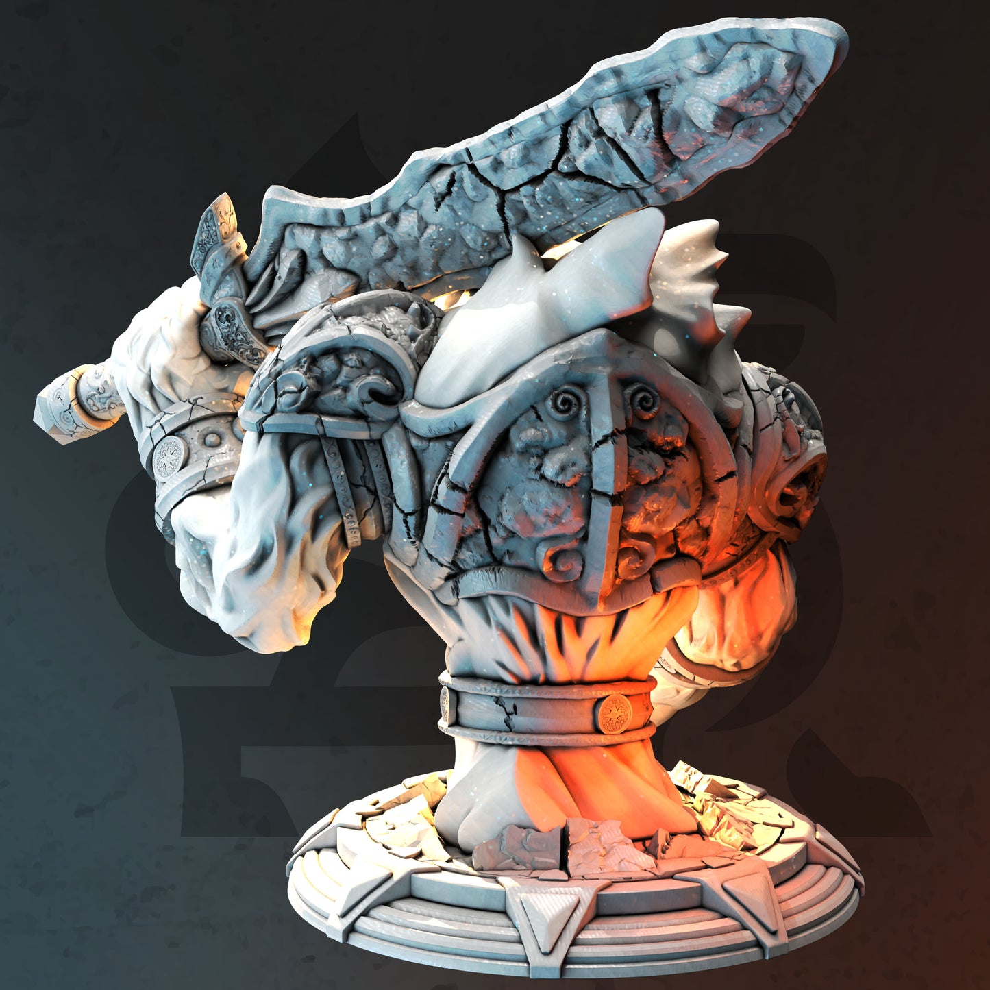 Magma Elemental Boss Villain Monster Aberration Miniature 32mm Scale - Lava Lord by DM Stash