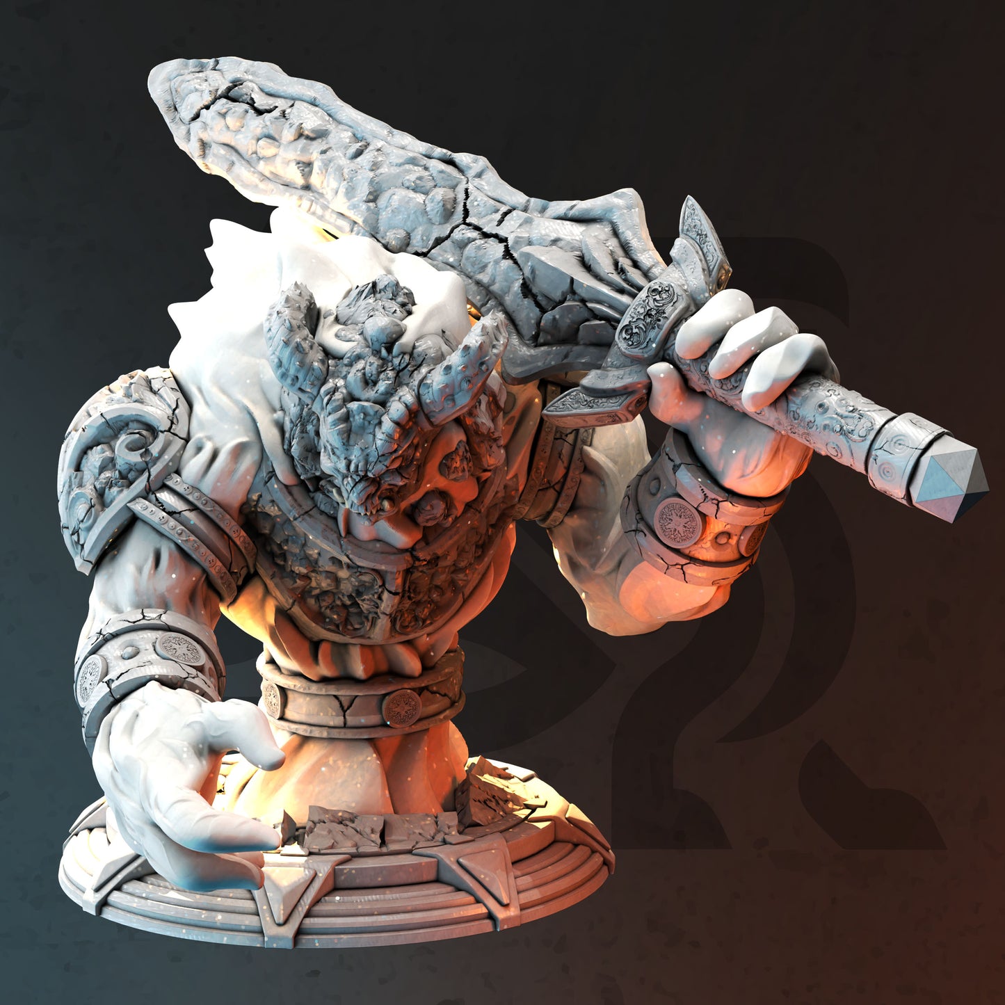 Magma Elemental Boss Villain Monster Aberration Miniature 32mm Scale - Lava Lord by DM Stash