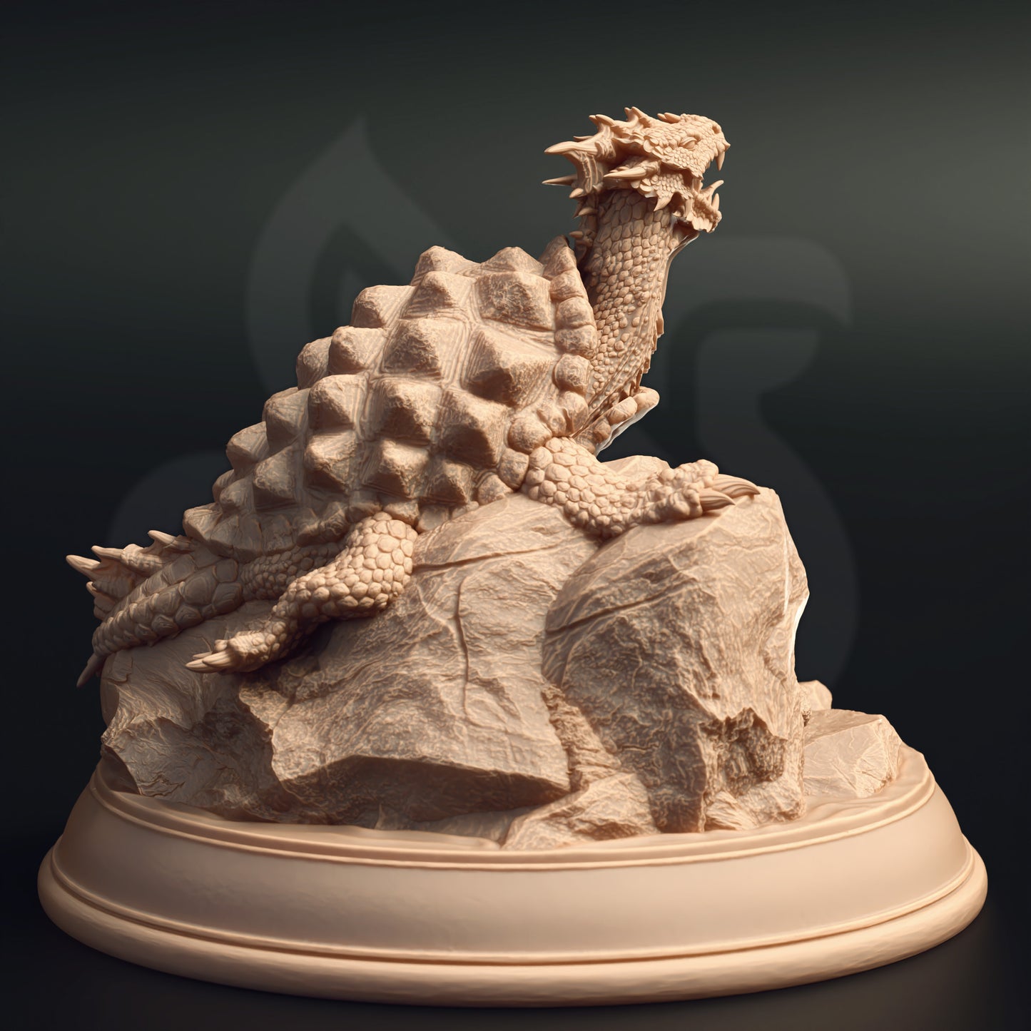 Baby Draconic Turtle Monster 32mm Scale - Dragon Turtle Hatchling by DM Stash