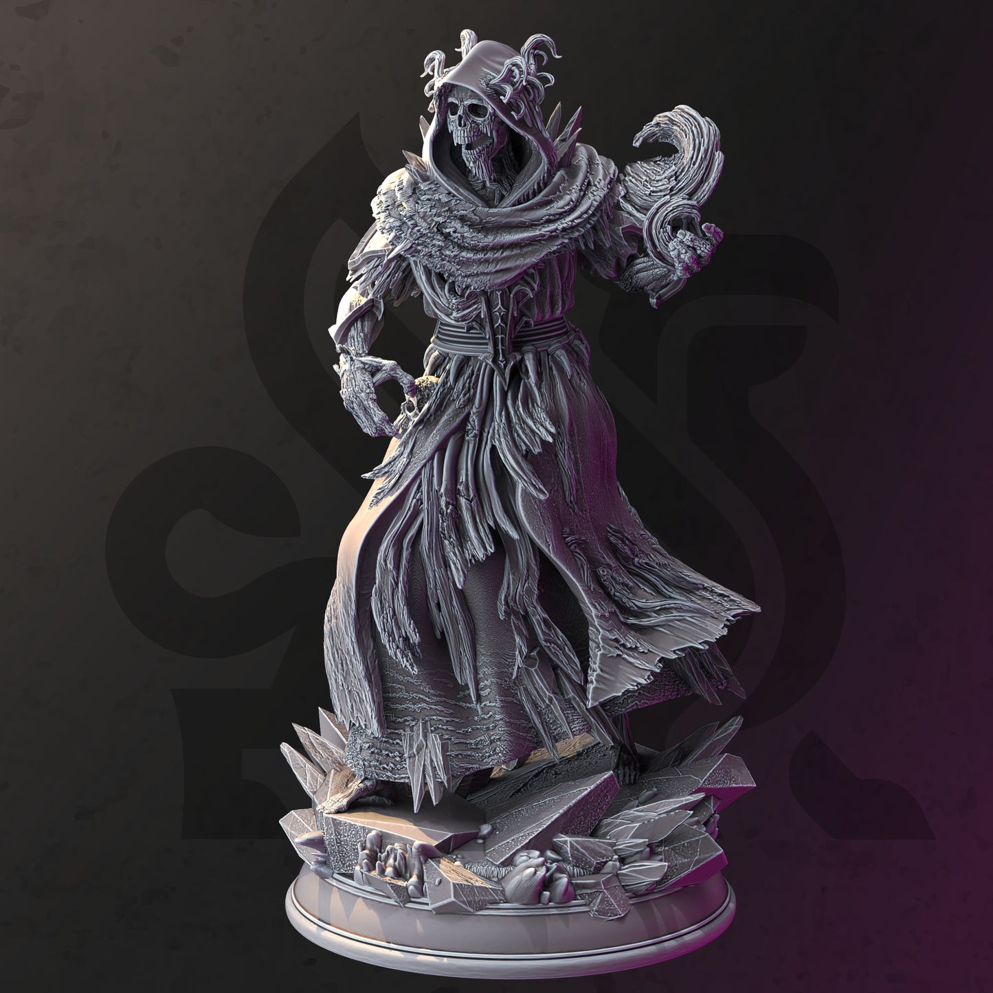Undead Wraith Monster Villain 32mm Scale - Frozen Lich by DM Stash