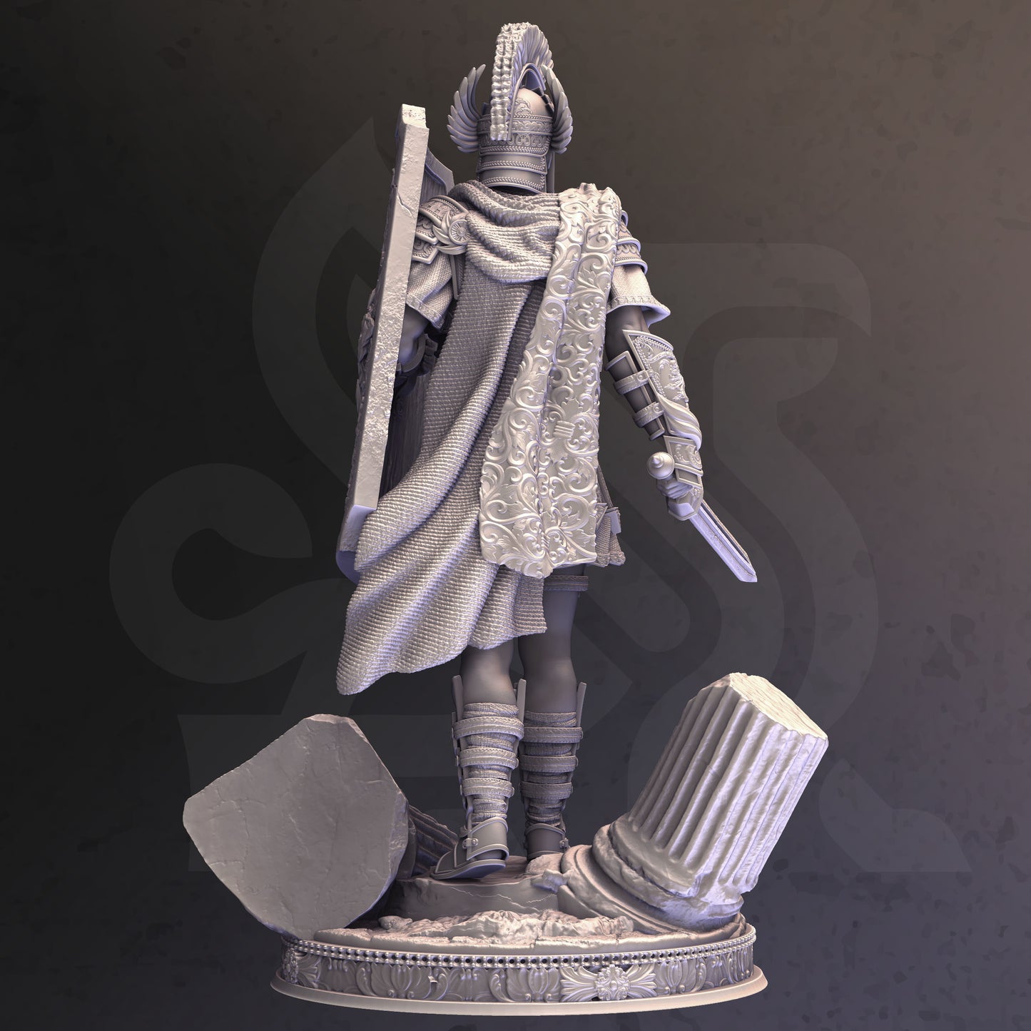 Roman Fighter Legionary Warrior Miniature 32mm Scale - Imperial Centurion by DM Stash
