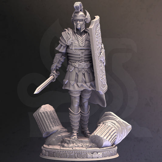 Roman Fighter Legionary Warrior Miniature 32mm Scale - Imperial Centurion by DM Stash