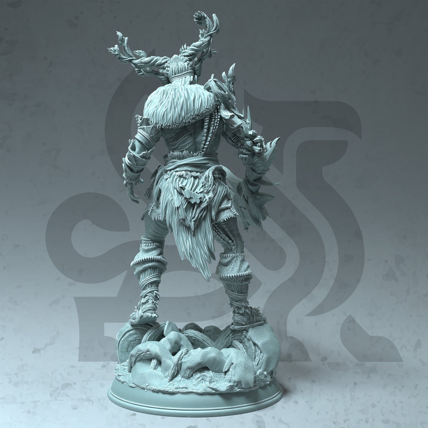Tribal Druid Shapeshifter Warrior Villain 32mm Scale - Infused Druidic Barbarian by DM Stash
