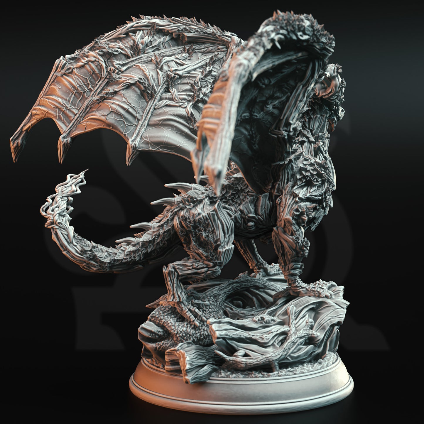 Colossal Draconic Treant Monster Mythic Entity 32mm Scale - Ancient Fey Dragon by DM Stash