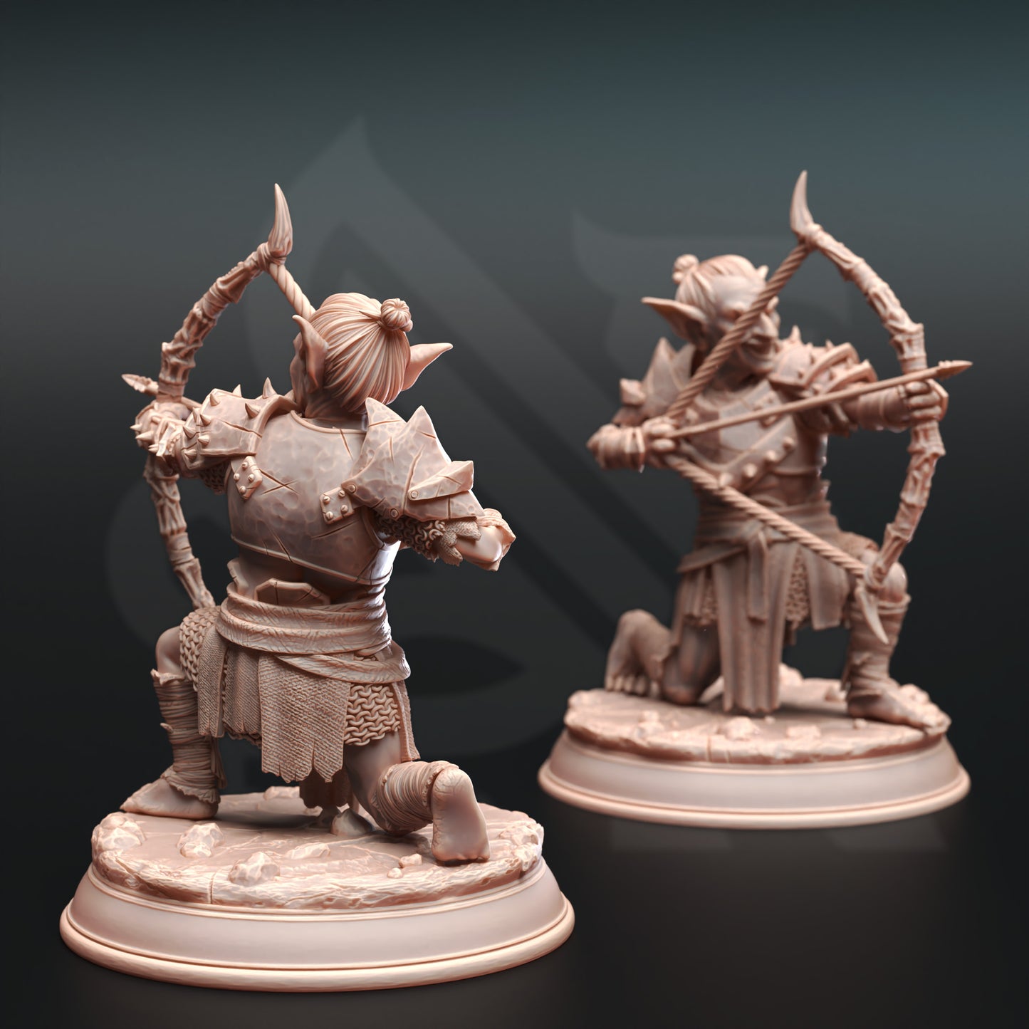 Goblin Horde Fiend Imp Bandits Spear Sword Bow Trio 32mm Scale - Goblin Tribe by DM Stash