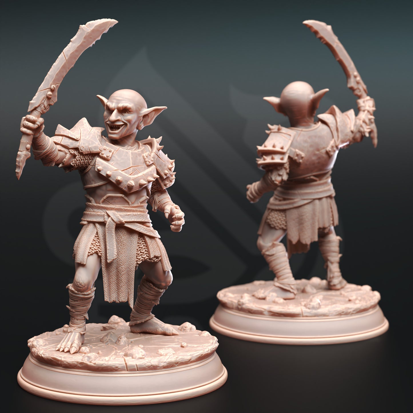 Goblin Horde Fiend Imp Bandits Spear Sword Bow Trio 32mm Scale - Goblin Tribe by DM Stash