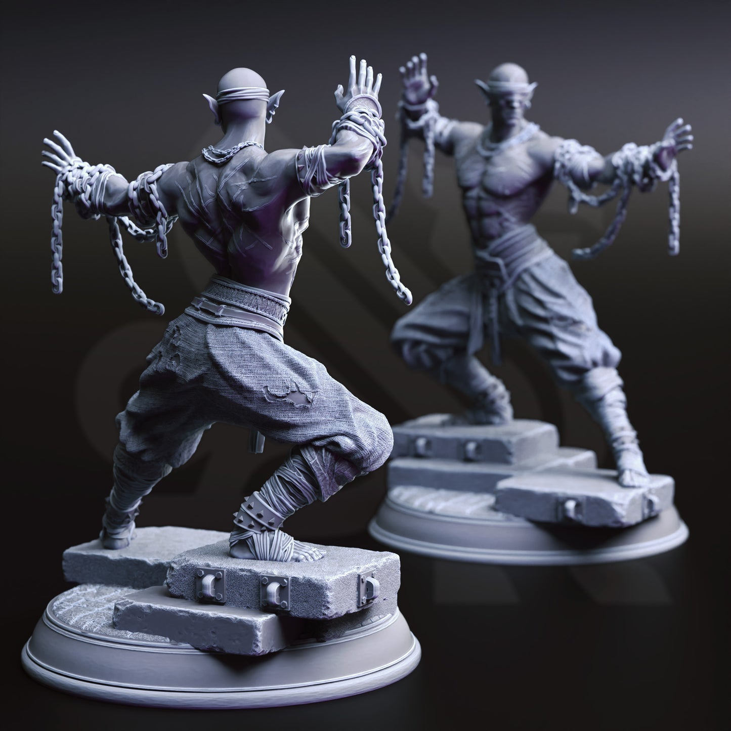 Monk Fighter Human Unarmed Warrior 32mm Scale - Awakened Monk by DM Stash