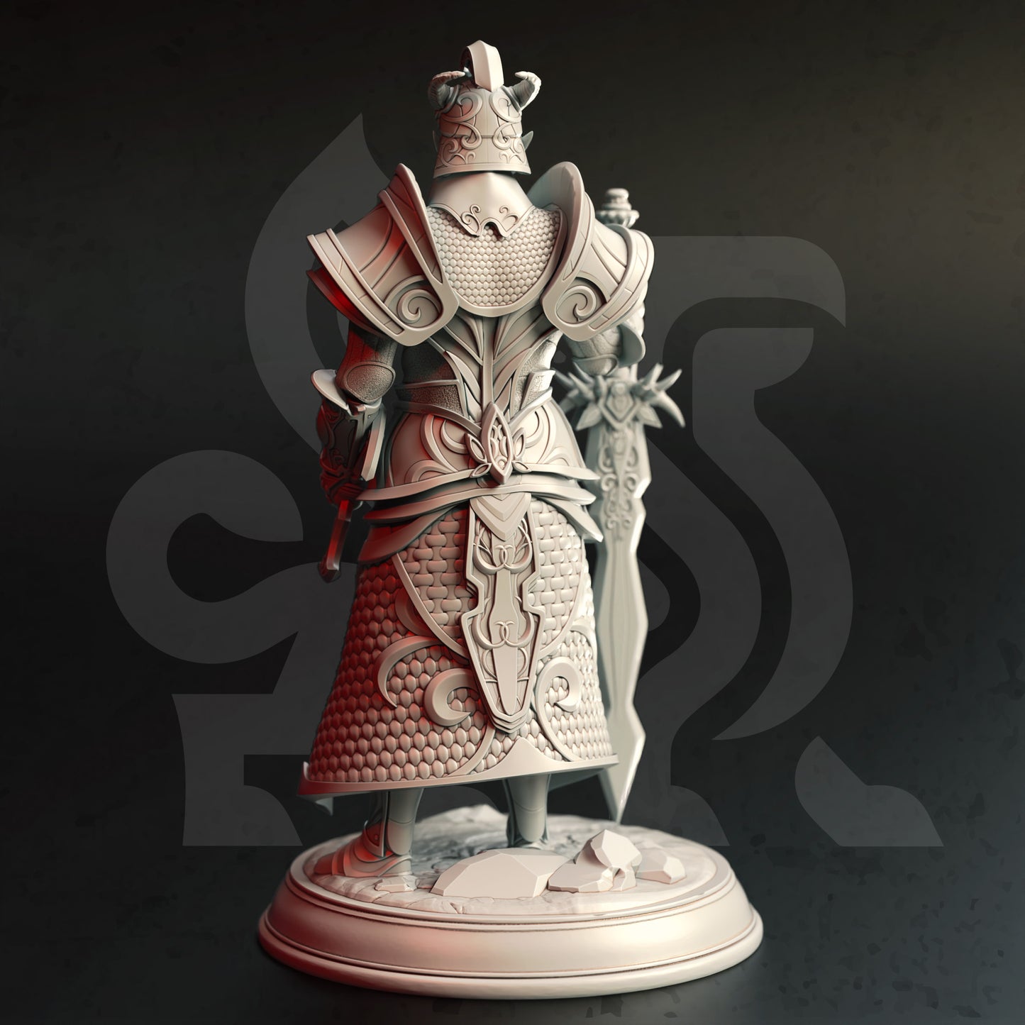 Royal Guard Greatsword Elf Fighter Miniature 32mm Scale - High Elven Warrior King by DM Stash