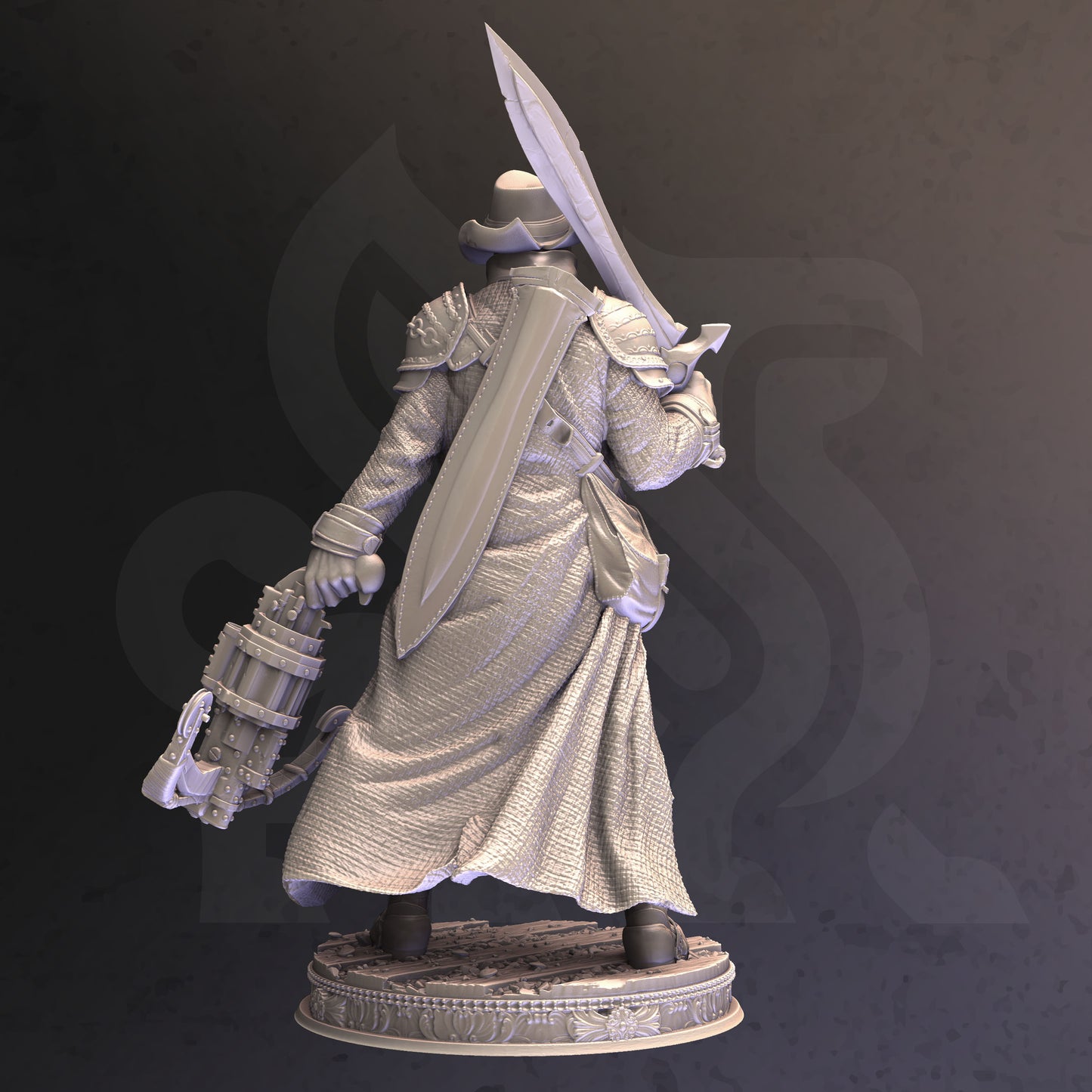 Inquisitor Fighter Assassin Crossbow Sword Rogue Miniature 32mm Scale - Vampire Hunter by DM Stash