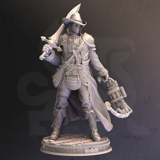 Inquisitor Fighter Assassin Crossbow Sword Rogue Miniature 32mm Scale - Vampire Hunter by DM Stash
